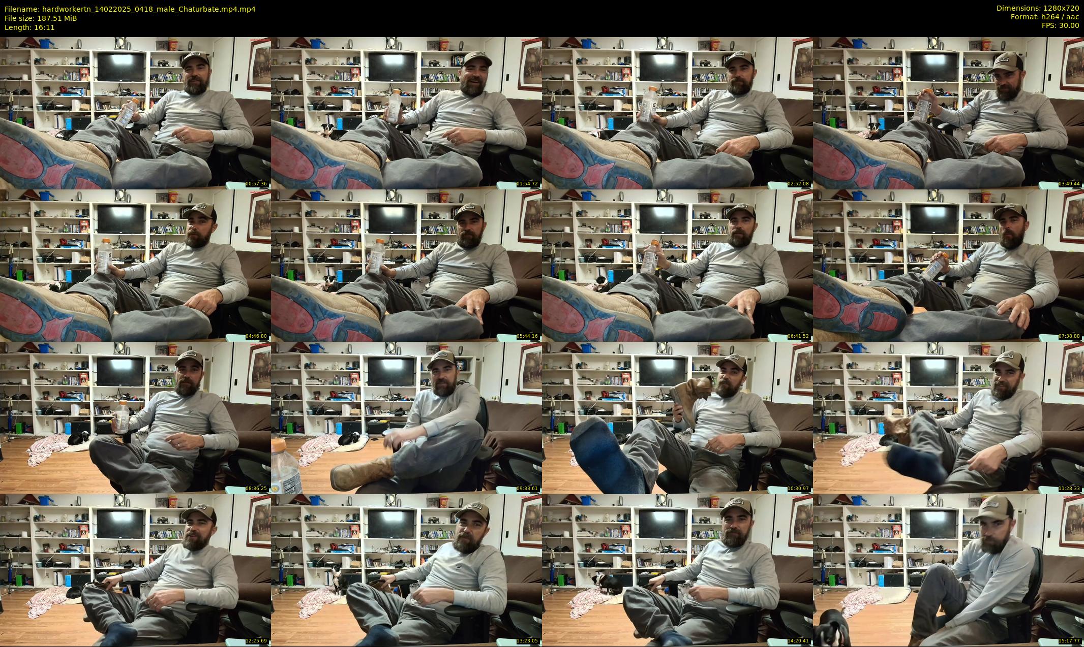 hardworkertn — 17 minute Chaturbate male cam show recording, 720p, Feb 14, 2025