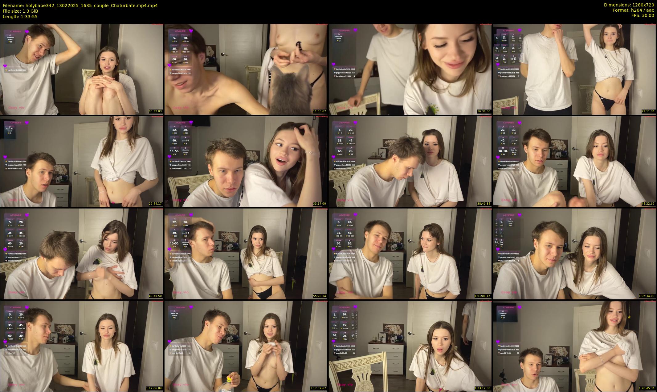 holybabe342 — 94 minute Chaturbate couple cam show recording, 720p, Feb 13, 2025