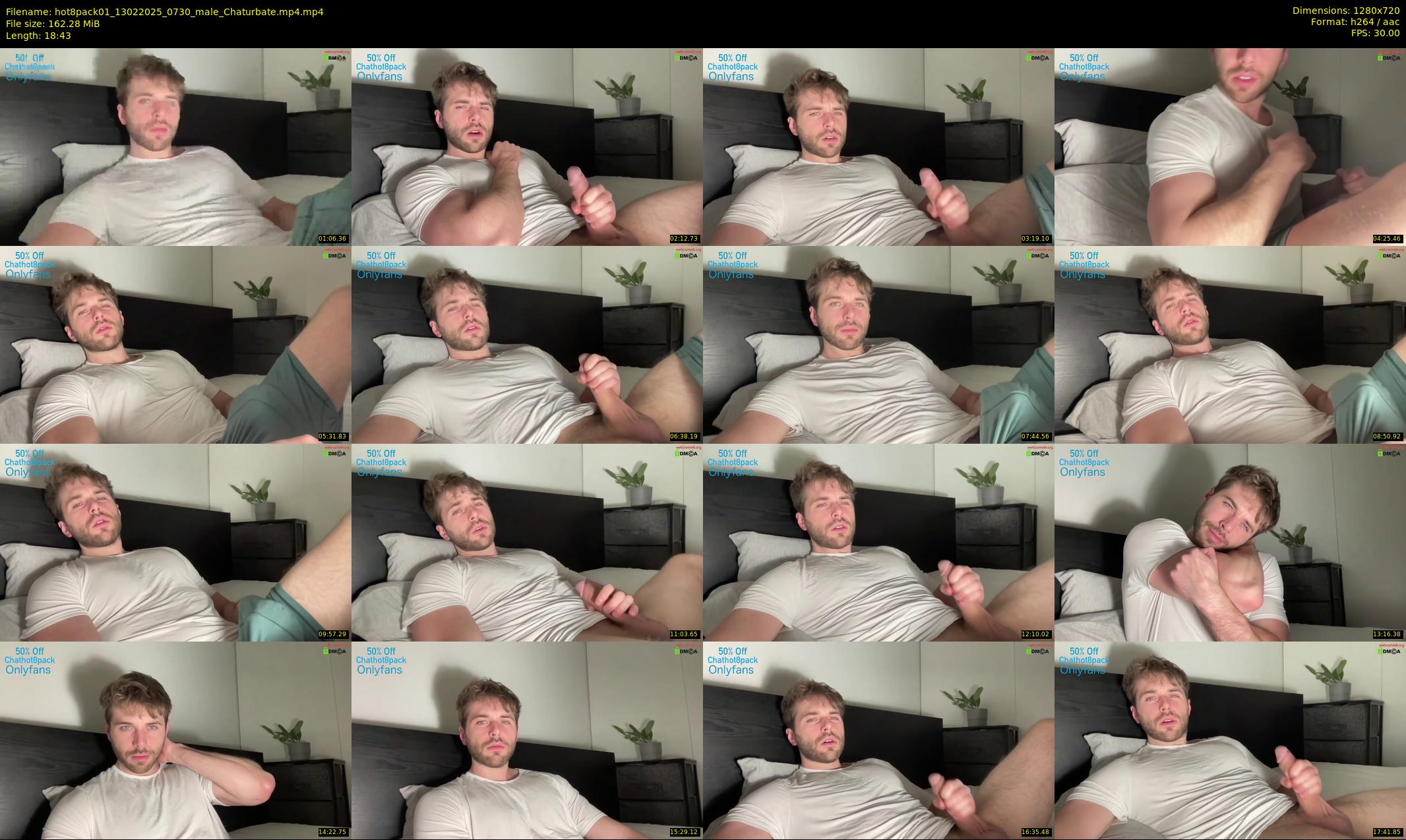 hot8pack01 — 19 minute Chaturbate male cam show recording, 720p, Feb 13, 2025