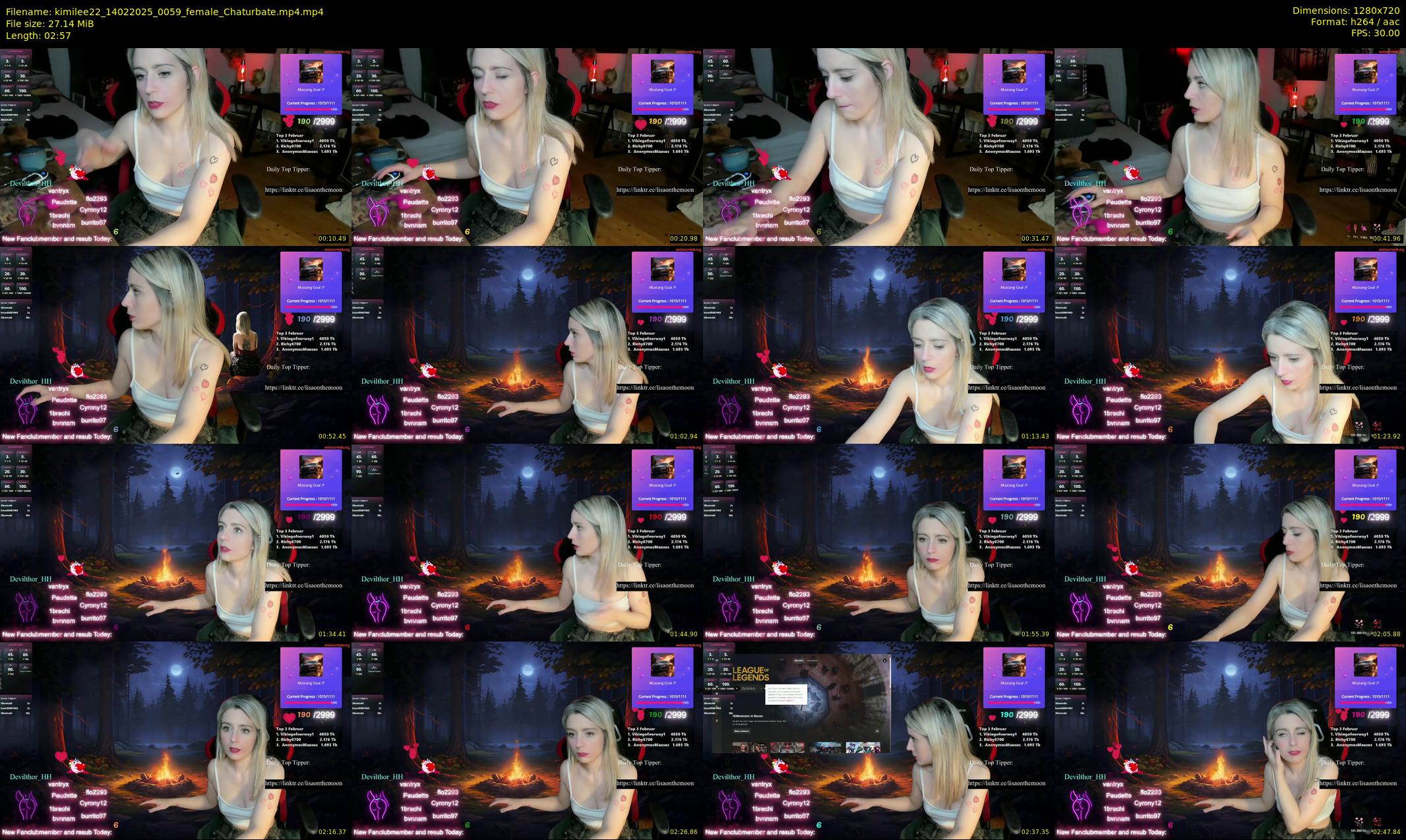 kimilee22 — 3 minute Chaturbate female cam show recording, 720p, Feb 14, 2025