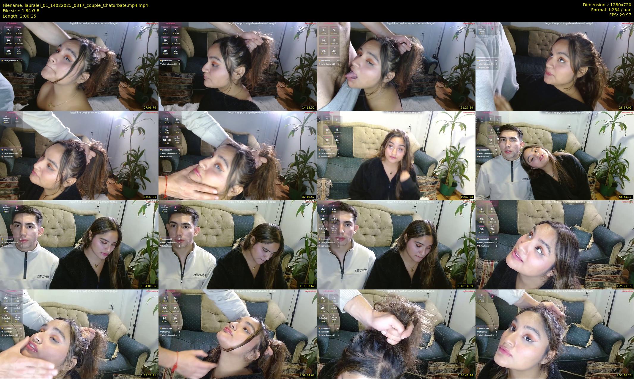 lauralei_01 — 121 minute Chaturbate couple cam show recording, 720p, Feb 14, 2025