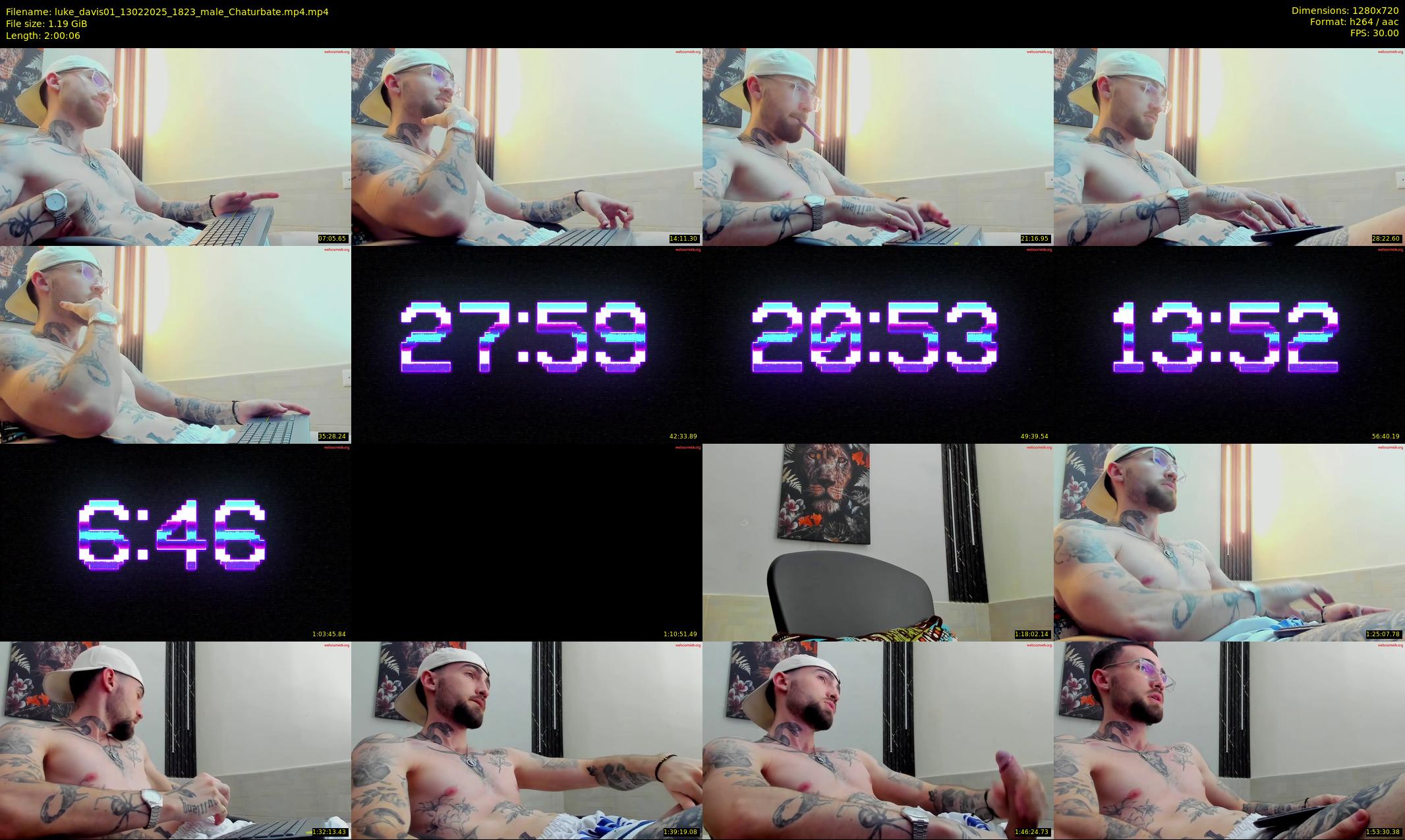luke_davis01 — 121 minute Chaturbate male cam show recording, 720p, Feb 13, 2025