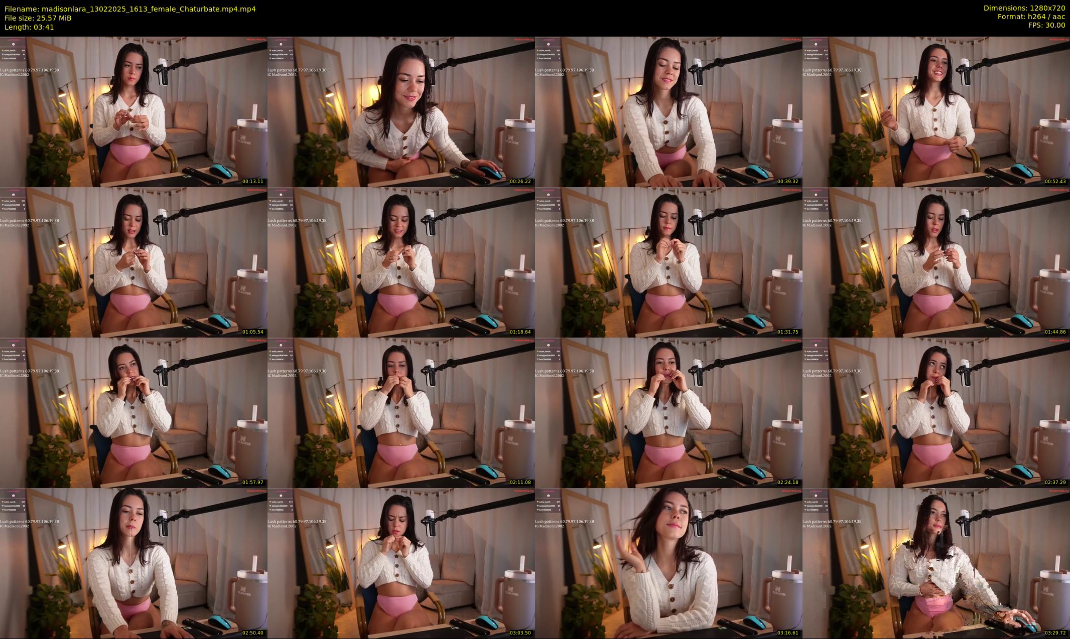 madisonlara — 4 minute Chaturbate female cam show recording, 720p, Feb 13, 2025