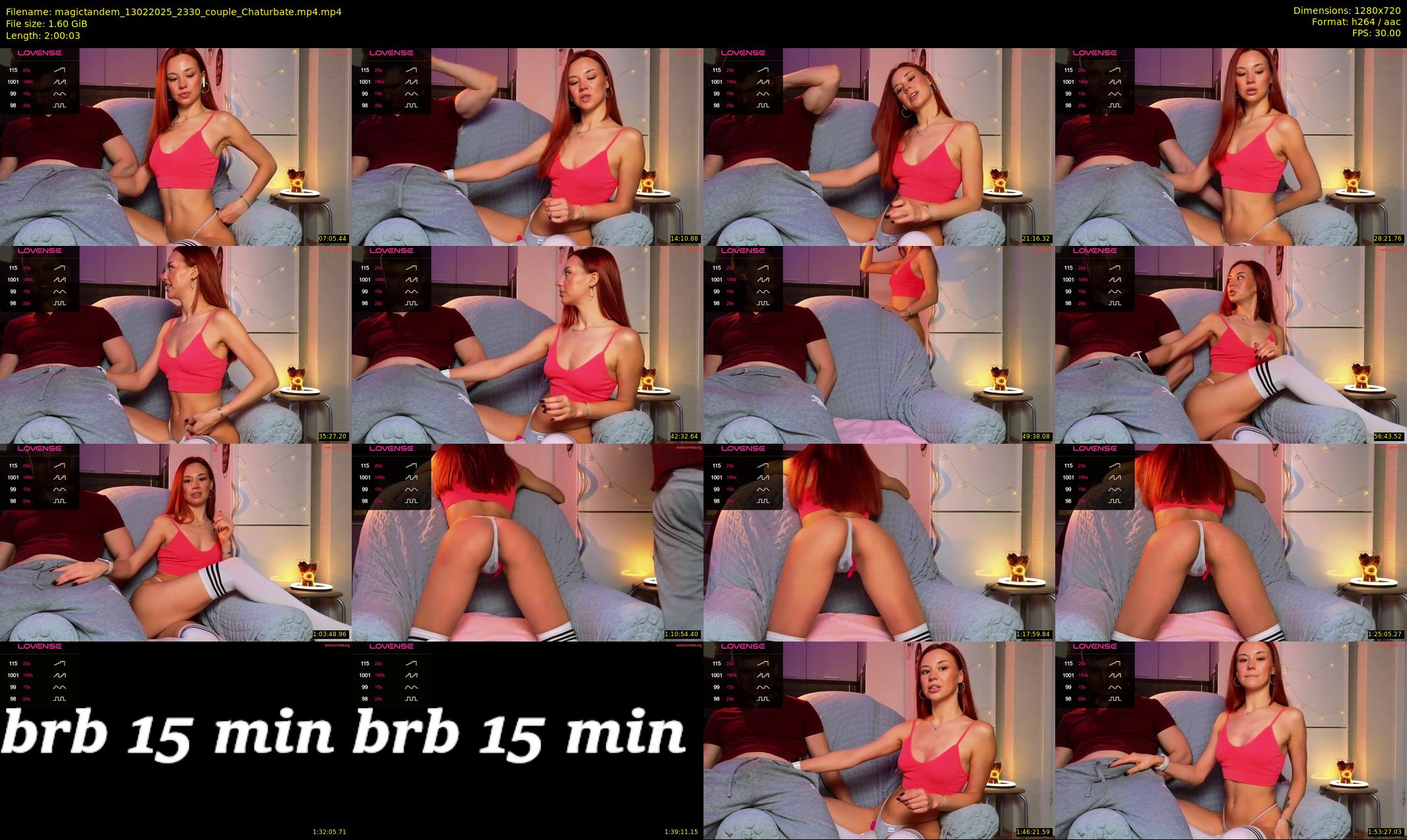 magictandem — 121 minute Chaturbate couple cam show recording, 720p, Feb 13, 2025