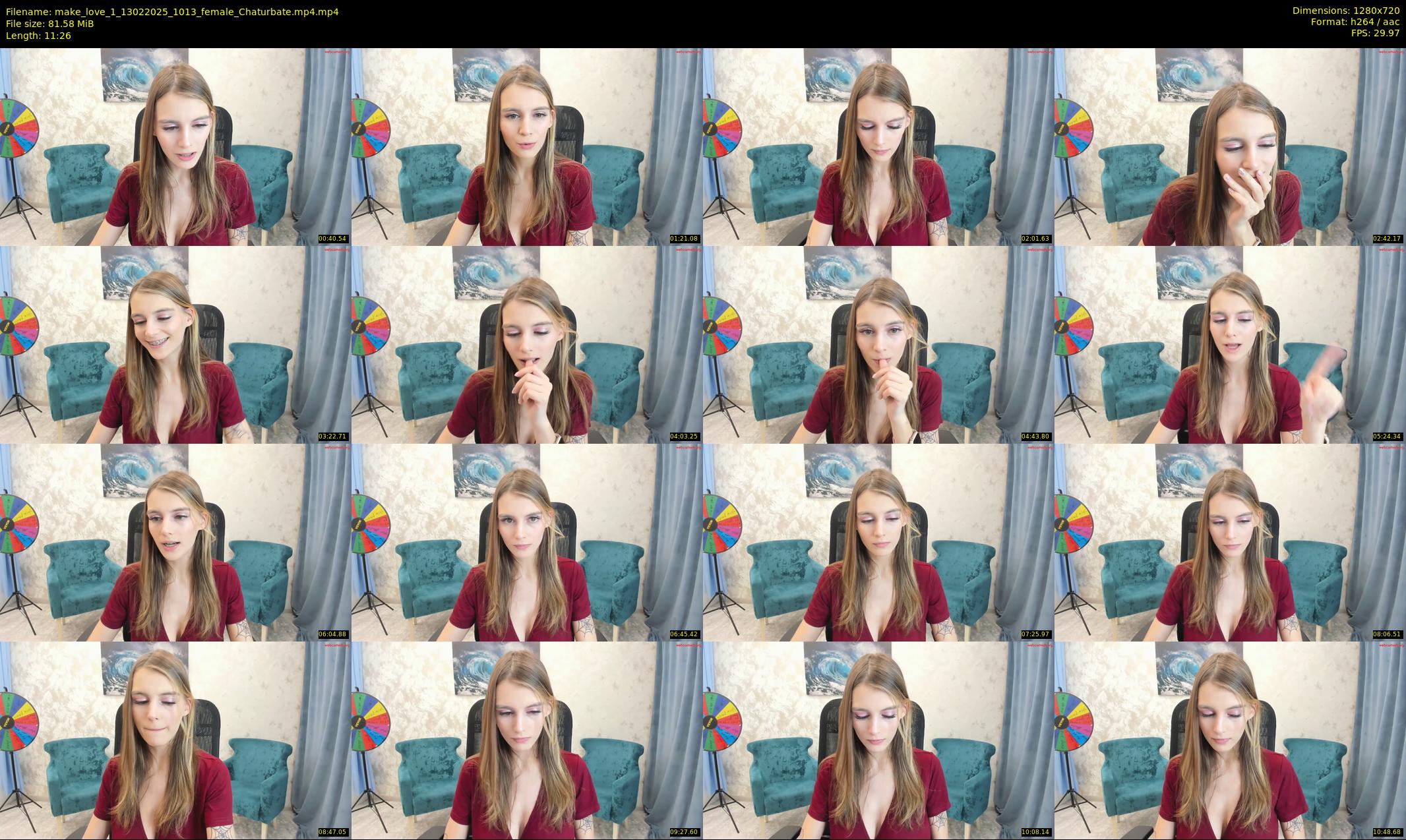 make_love_1 — 12 minute Chaturbate female cam show recording, 720p, Feb 13, 2025