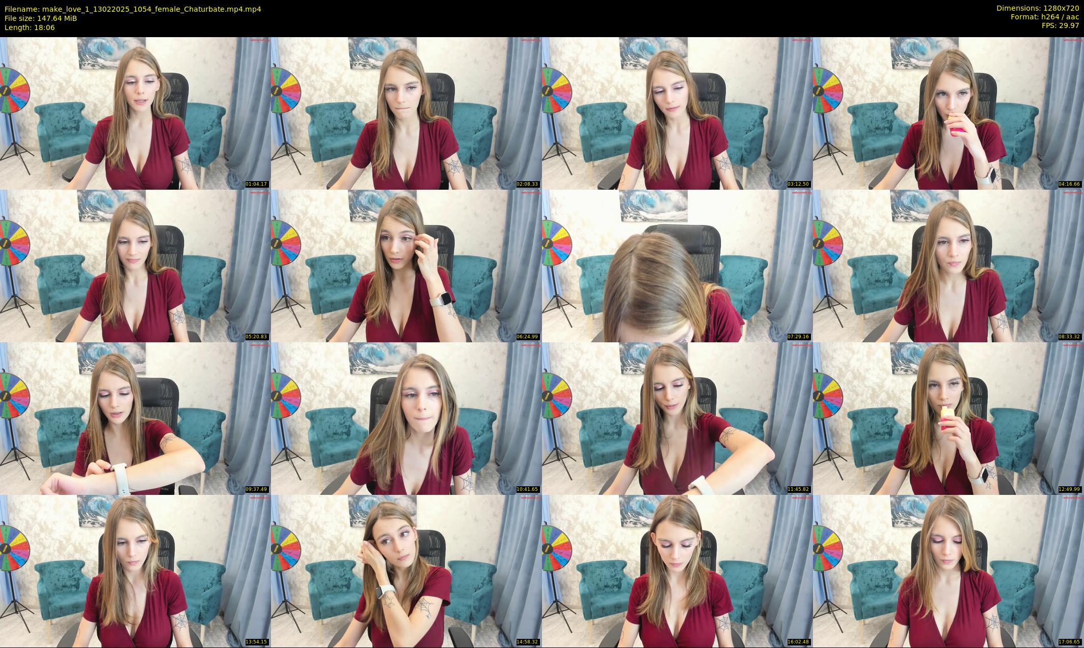 make_love_1 — 19 minute Chaturbate female cam show recording, 720p, Feb 13, 2025