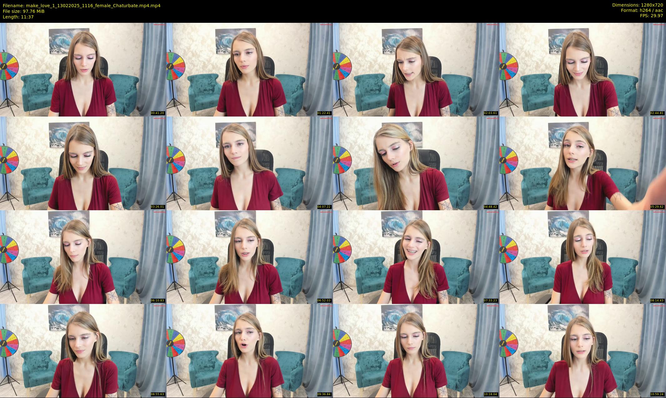make_love_1 — 12 minute Chaturbate female cam show recording, 720p, Feb 13, 2025