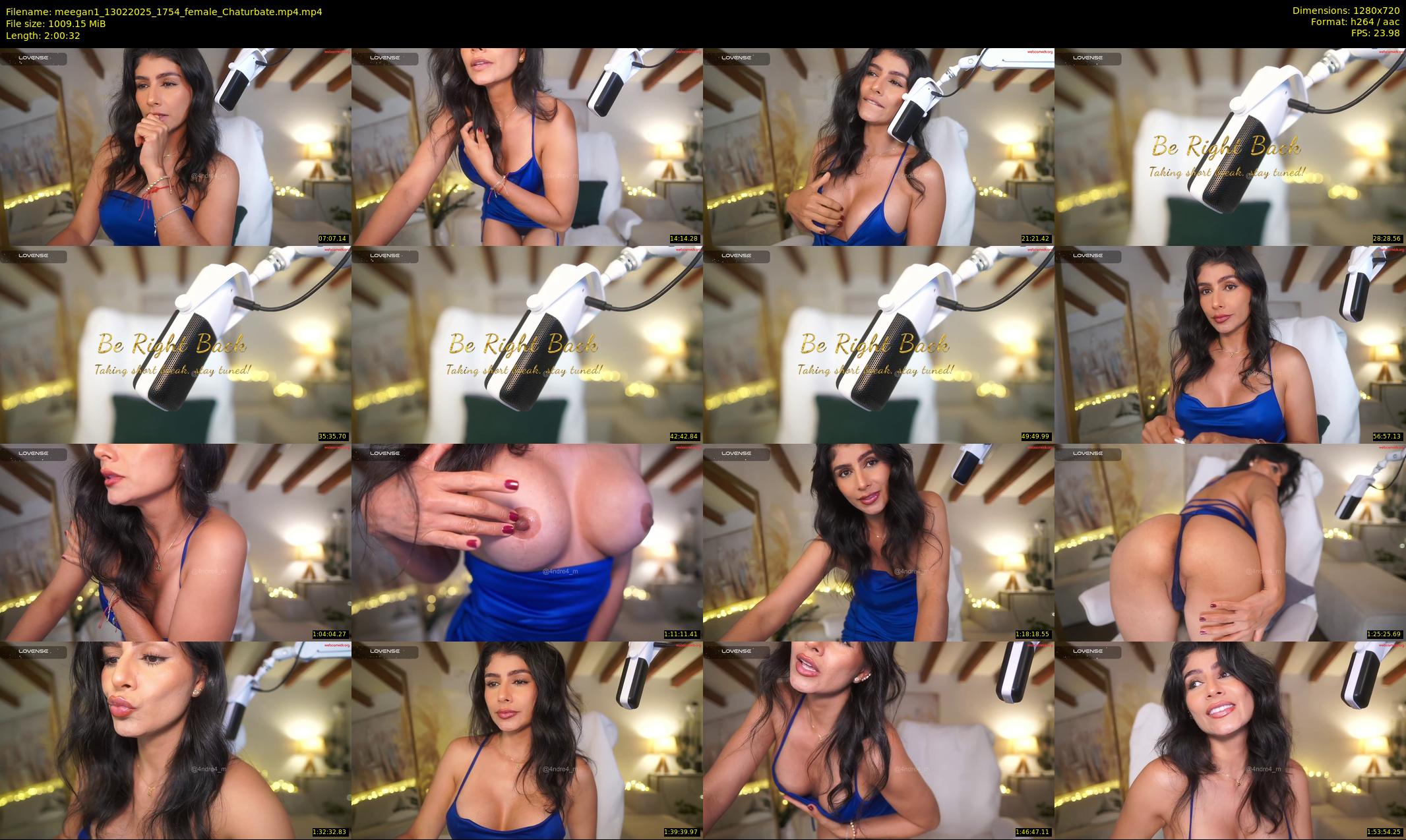 meegan1 — 121 minute Chaturbate female cam show recording, 720p, Feb 13, 2025