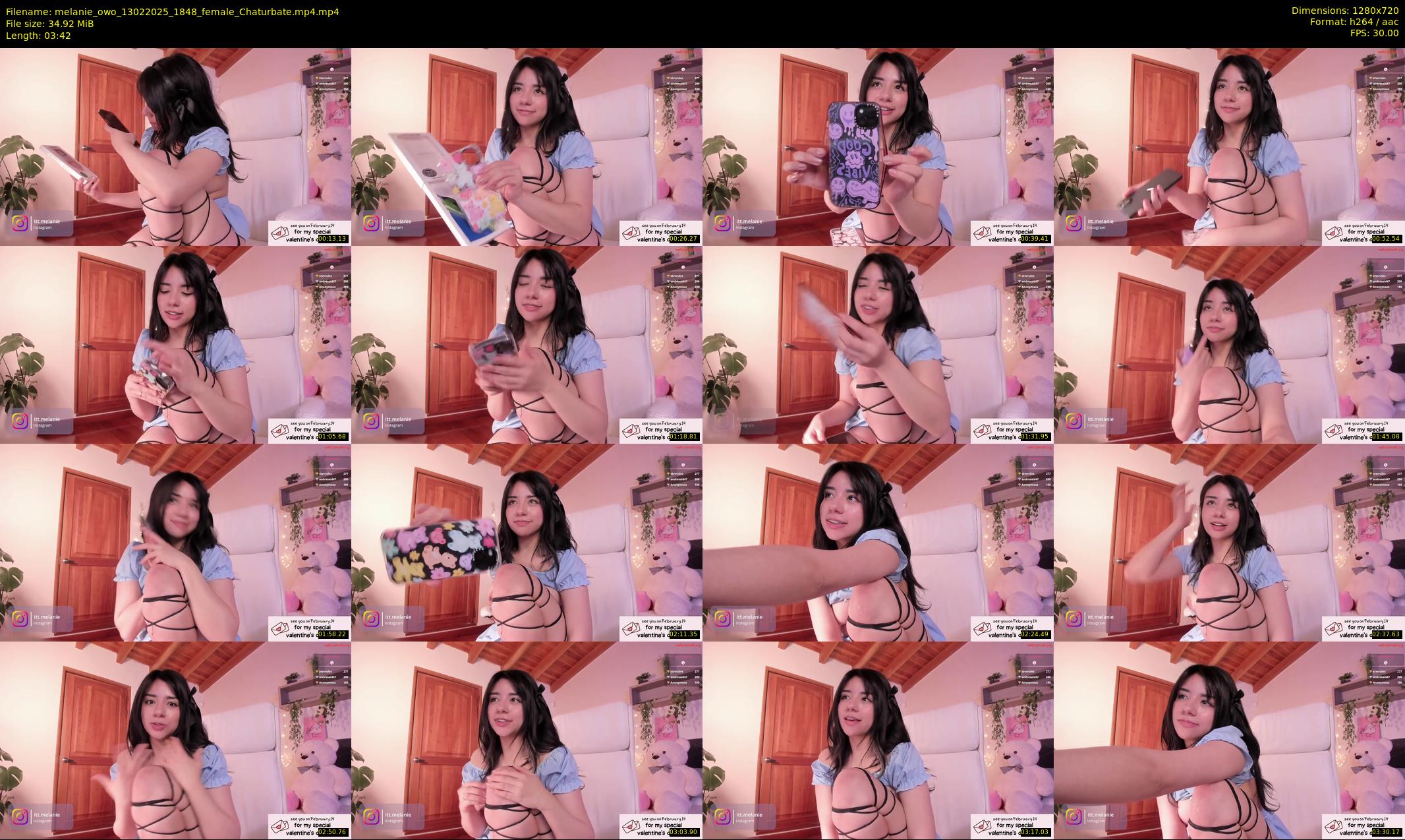melanie_owo — 4 minute Chaturbate female cam show recording, 720p, Feb 13, 2025