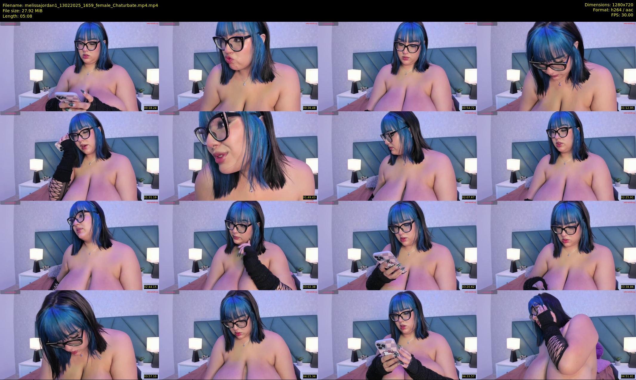 melissajordan1 — 6 minute Chaturbate female cam show recording, 720p, Feb 13, 2025