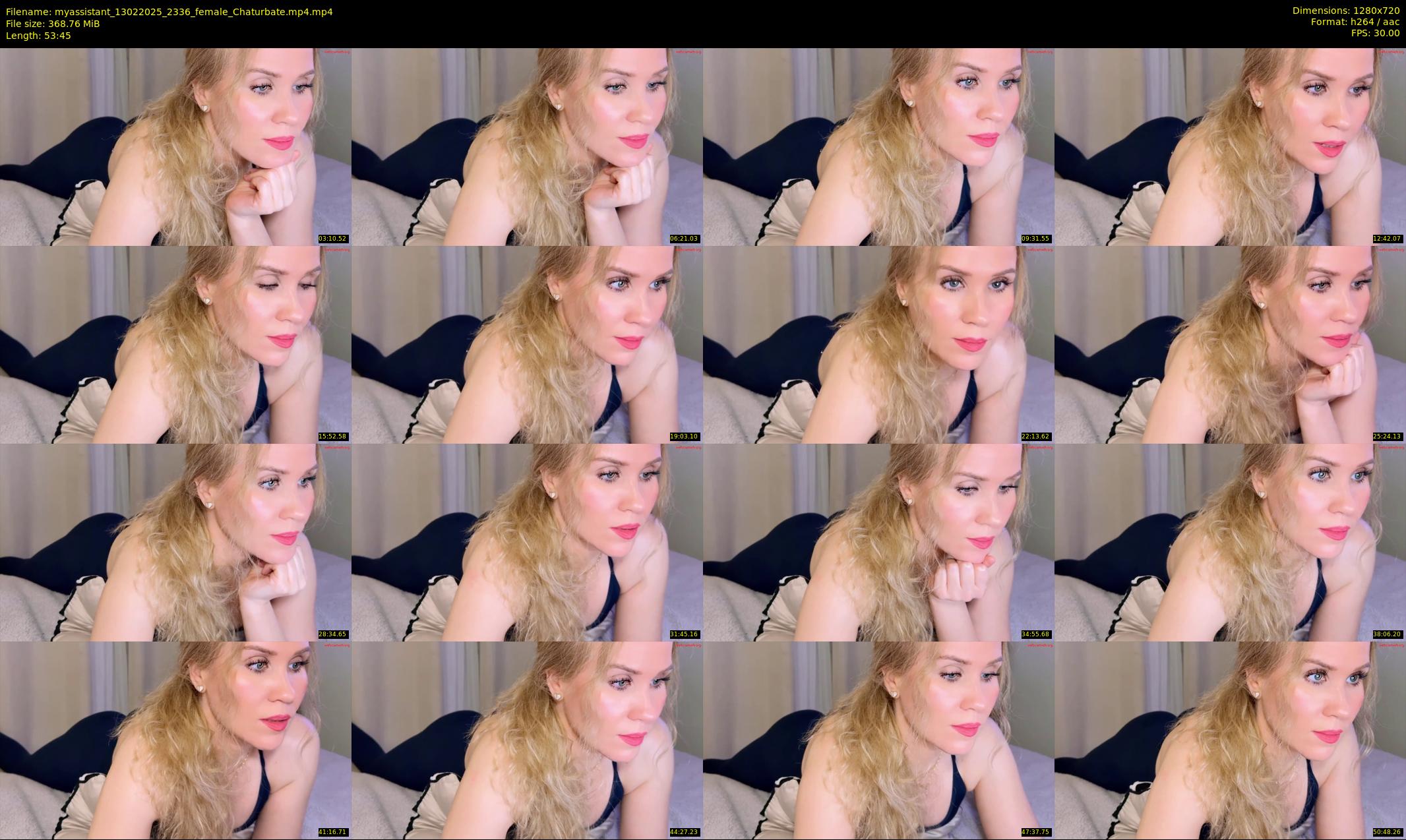 myassistant — 54 minute Chaturbate female cam show recording, 720p, Feb 13, 2025
