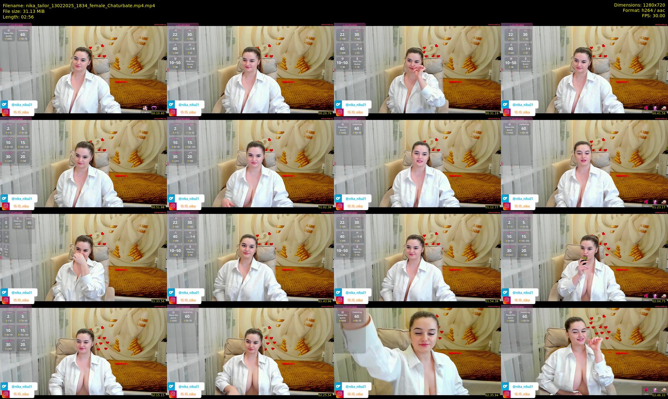 nika_tailor — 3 minute Chaturbate female cam show recording, 720p, Feb 13, 2025