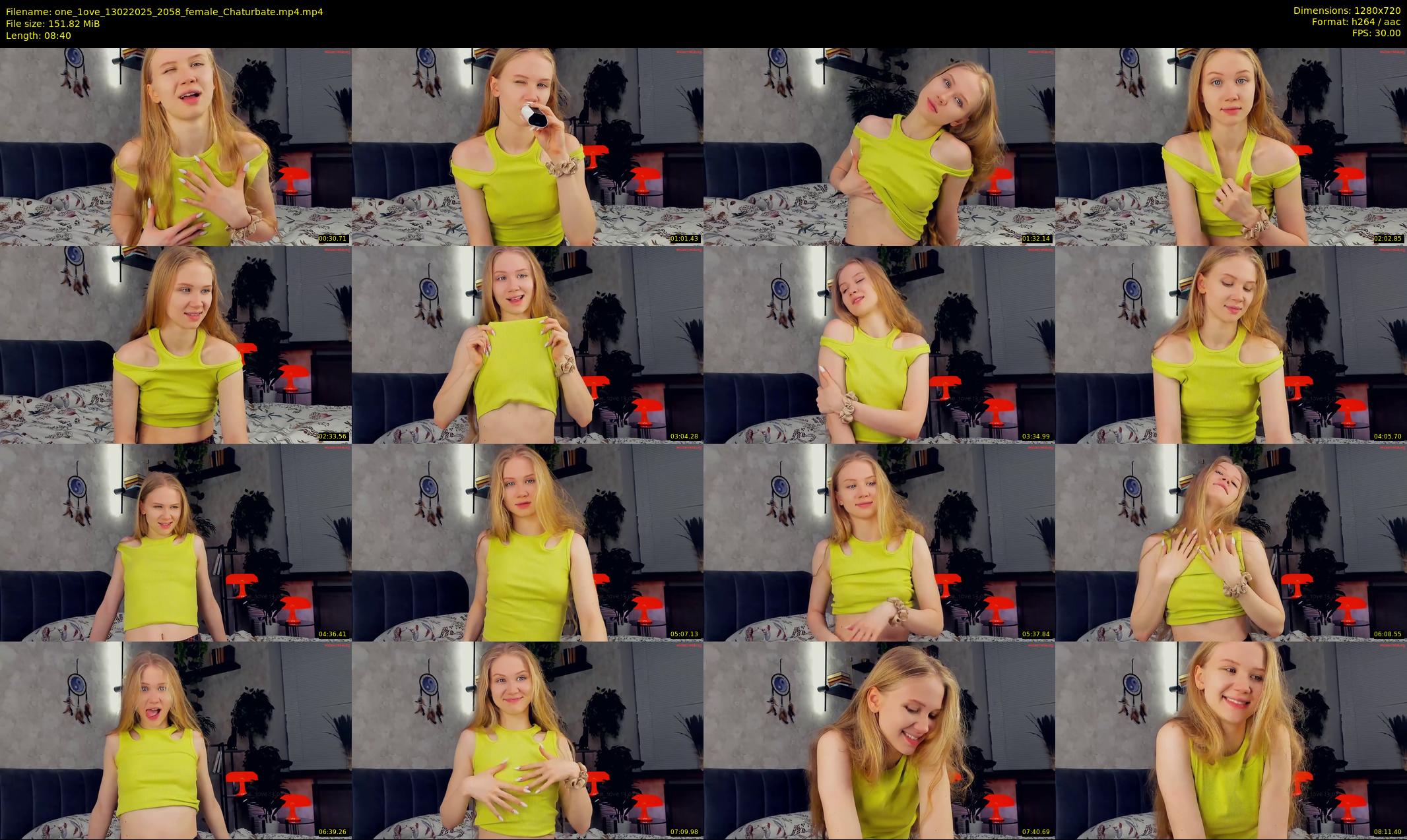 one_1ove — 9 minute Chaturbate female cam show recording, 720p, Feb 13, 2025