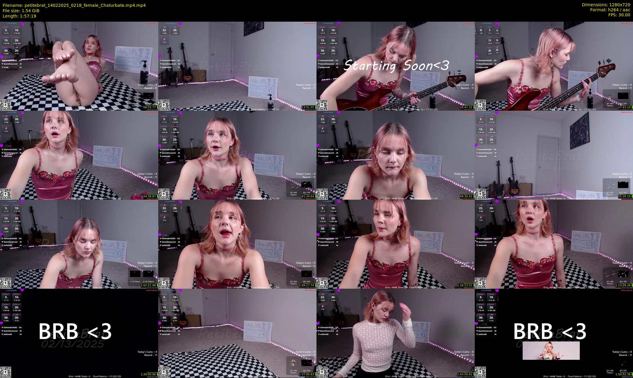 petitebrat — 118 minute Chaturbate female cam show recording, 720p, Feb 14, 2025