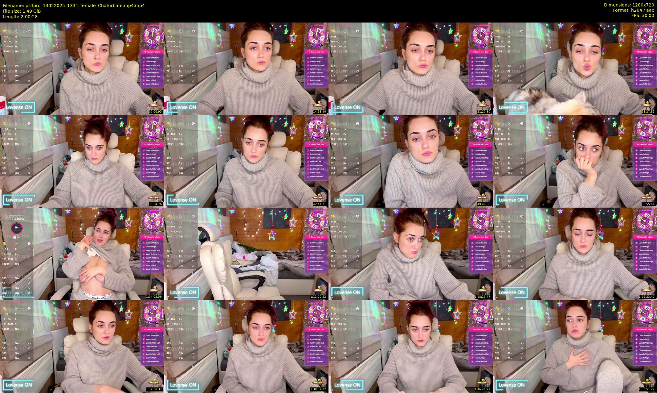 ps4pro — 121 minute Chaturbate female cam show recording, 720p, Feb 13, 2025