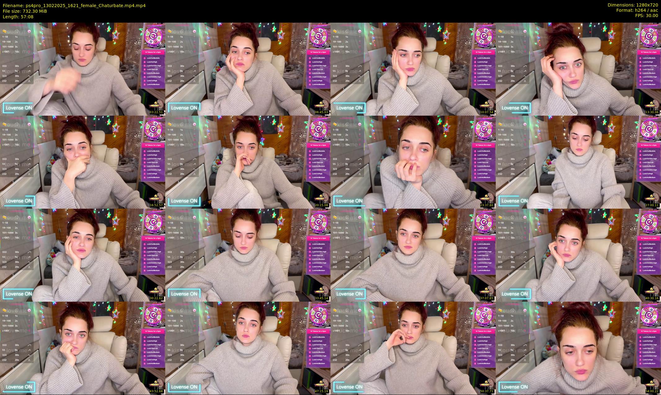 ps4pro — 58 minute Chaturbate female cam show recording, 720p, Feb 13, 2025