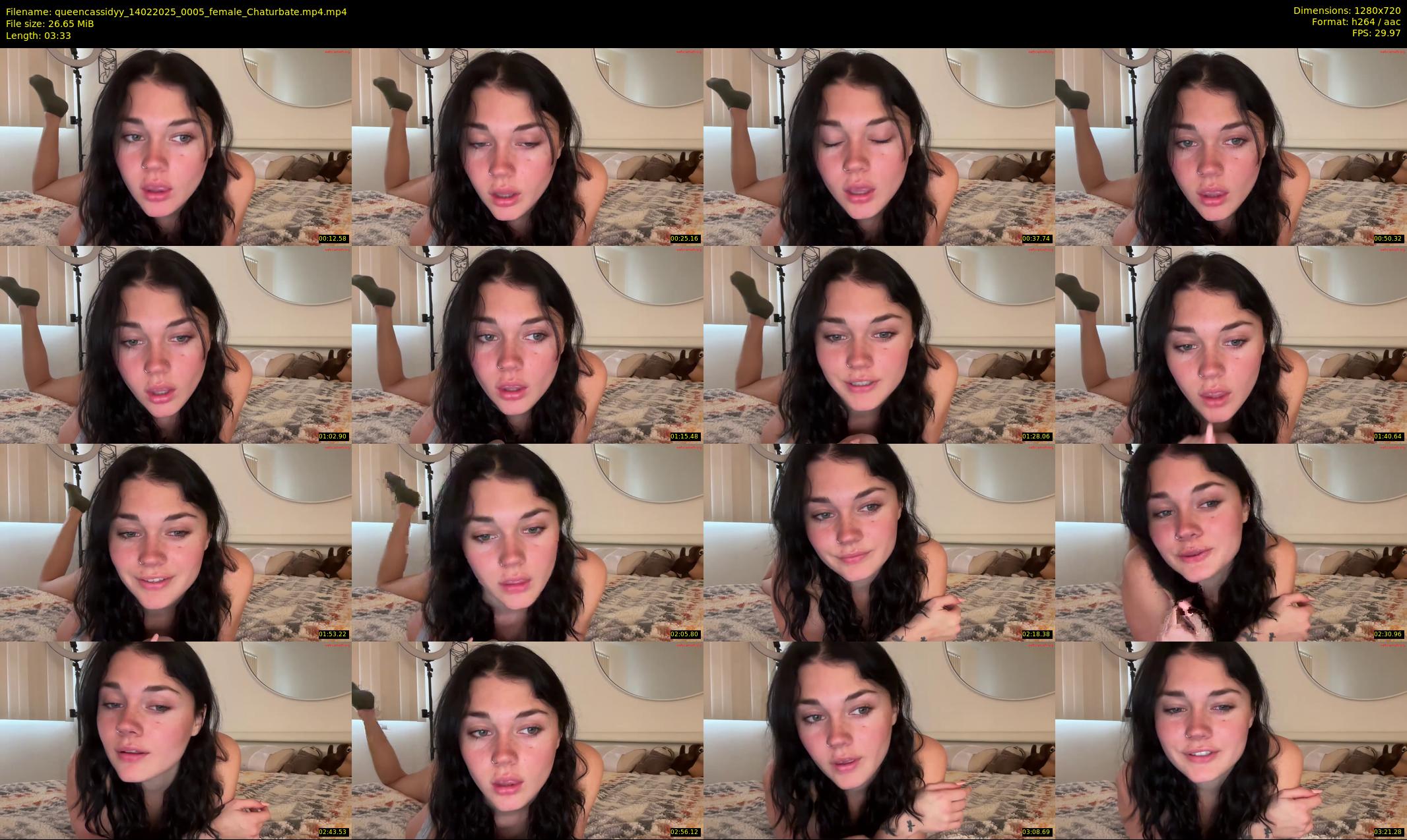 queencassidyy — 4 minute Chaturbate female cam show recording, 720p, Feb 14, 2025