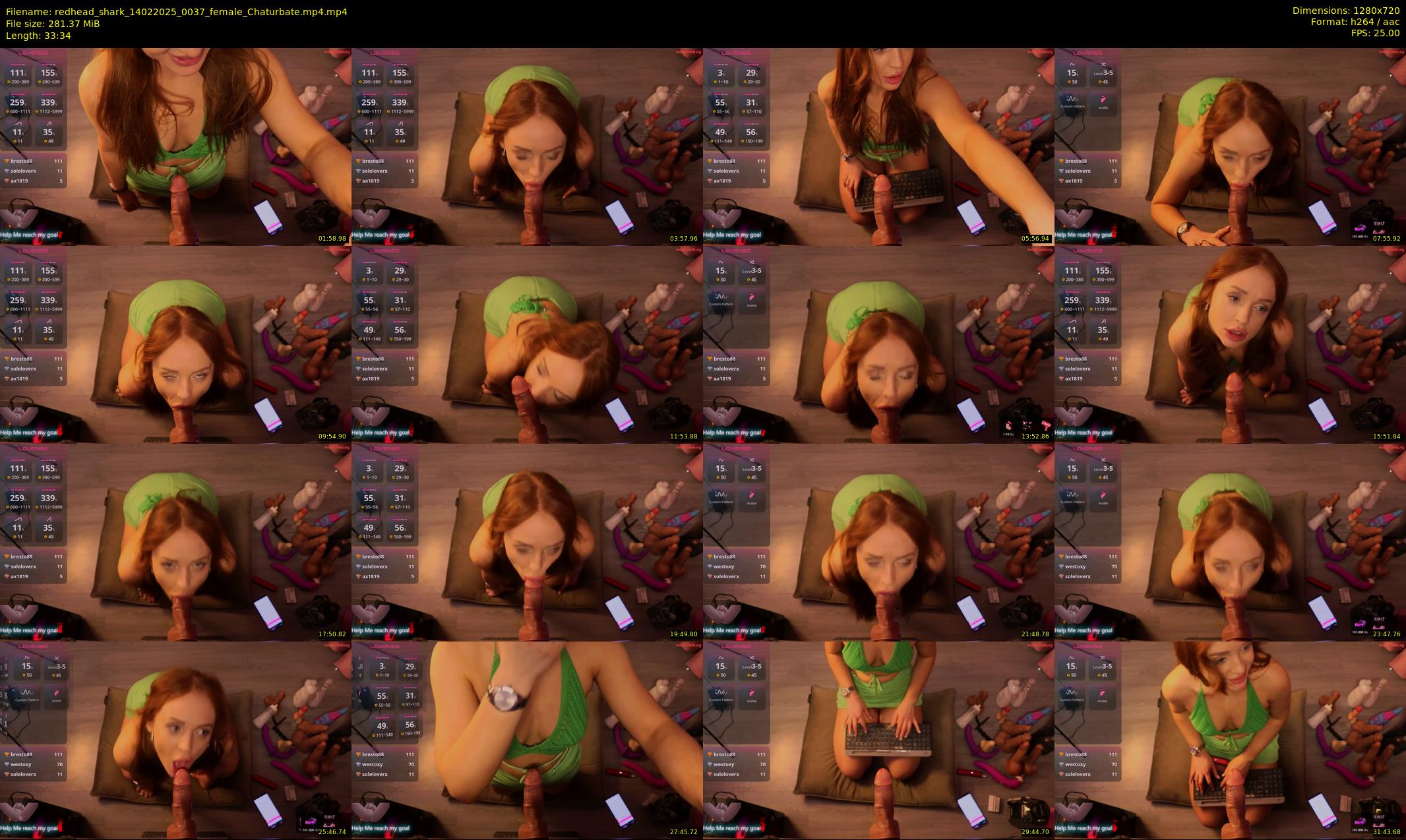 redhead_shark — 34 minute Chaturbate female cam show recording, 720p, Feb 14, 2025