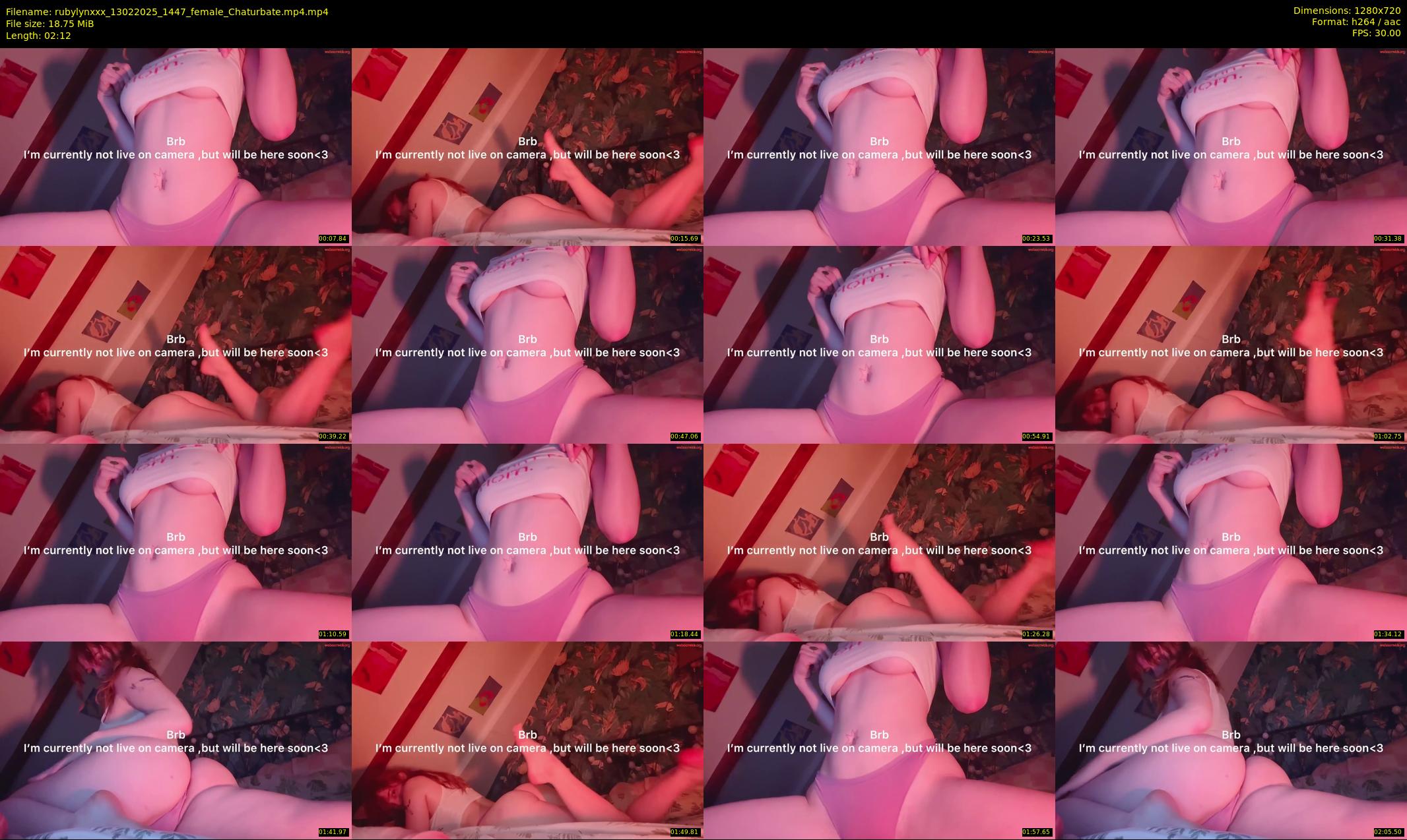 rubylynxxx — 3 minute Chaturbate female cam show recording, 720p, Feb 13, 2025