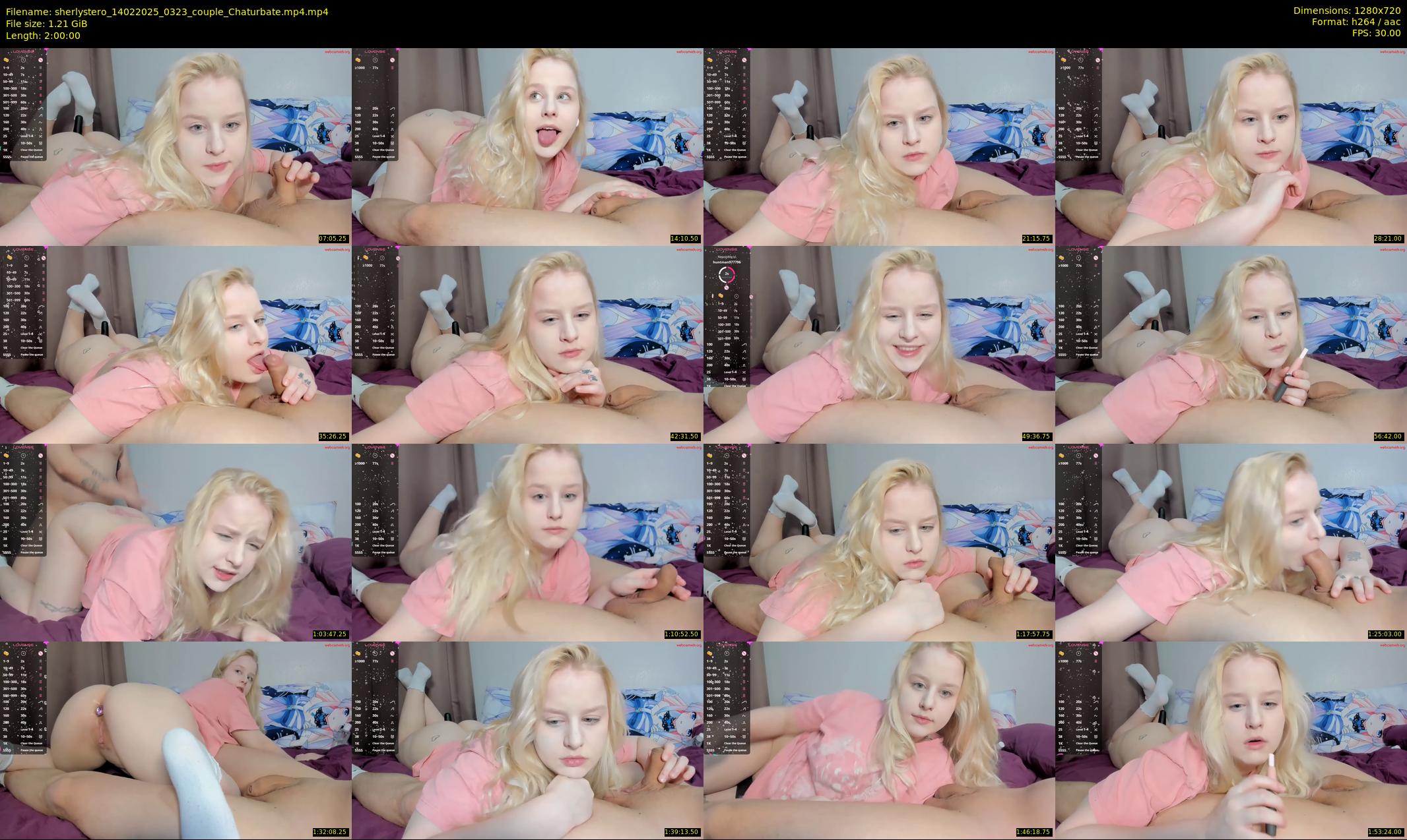 sherlystero — 120 minute Chaturbate couple cam show recording, 720p, Feb 14, 2025