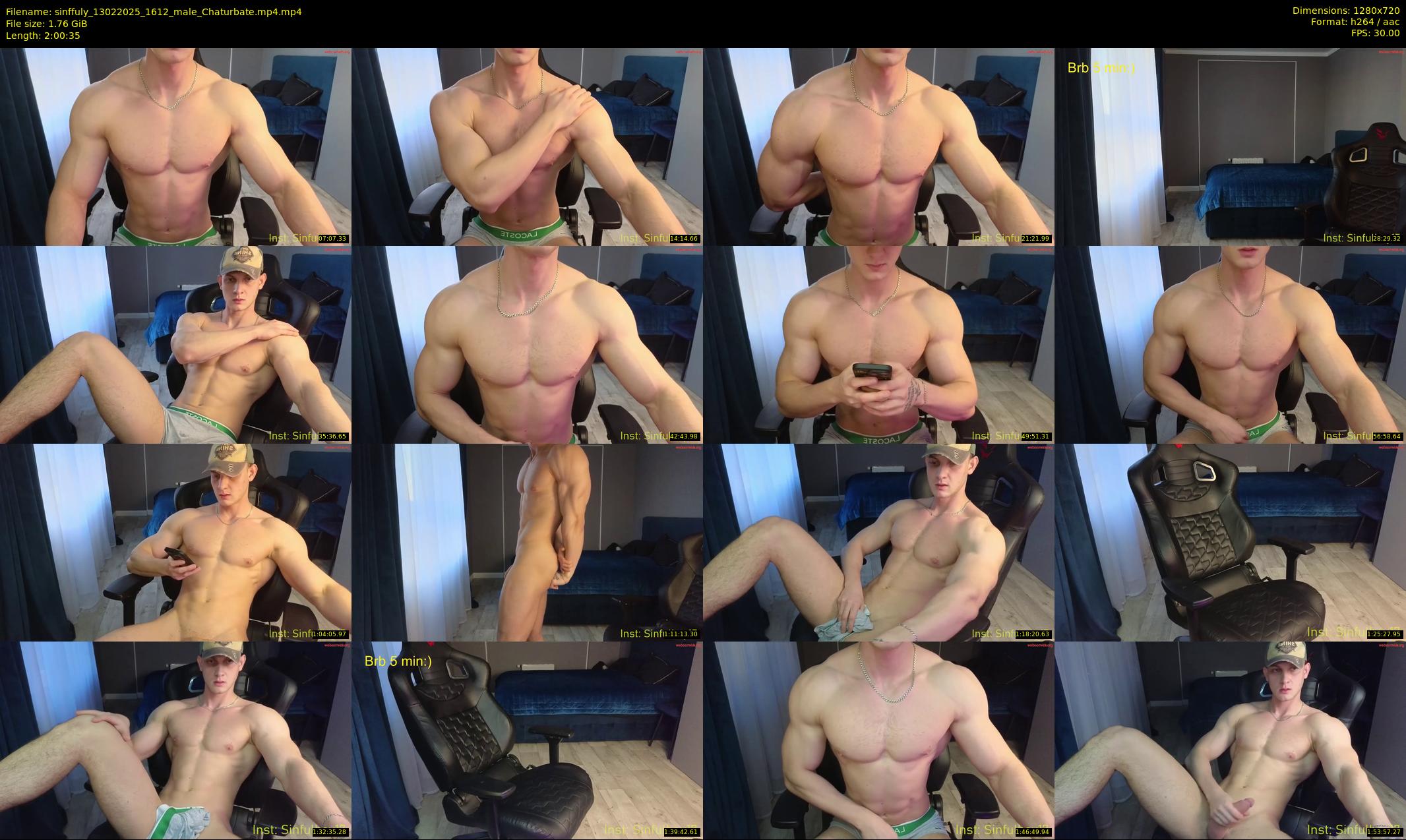 sinffuly — 121 minute Chaturbate male cam show recording, 720p, Feb 13, 2025
