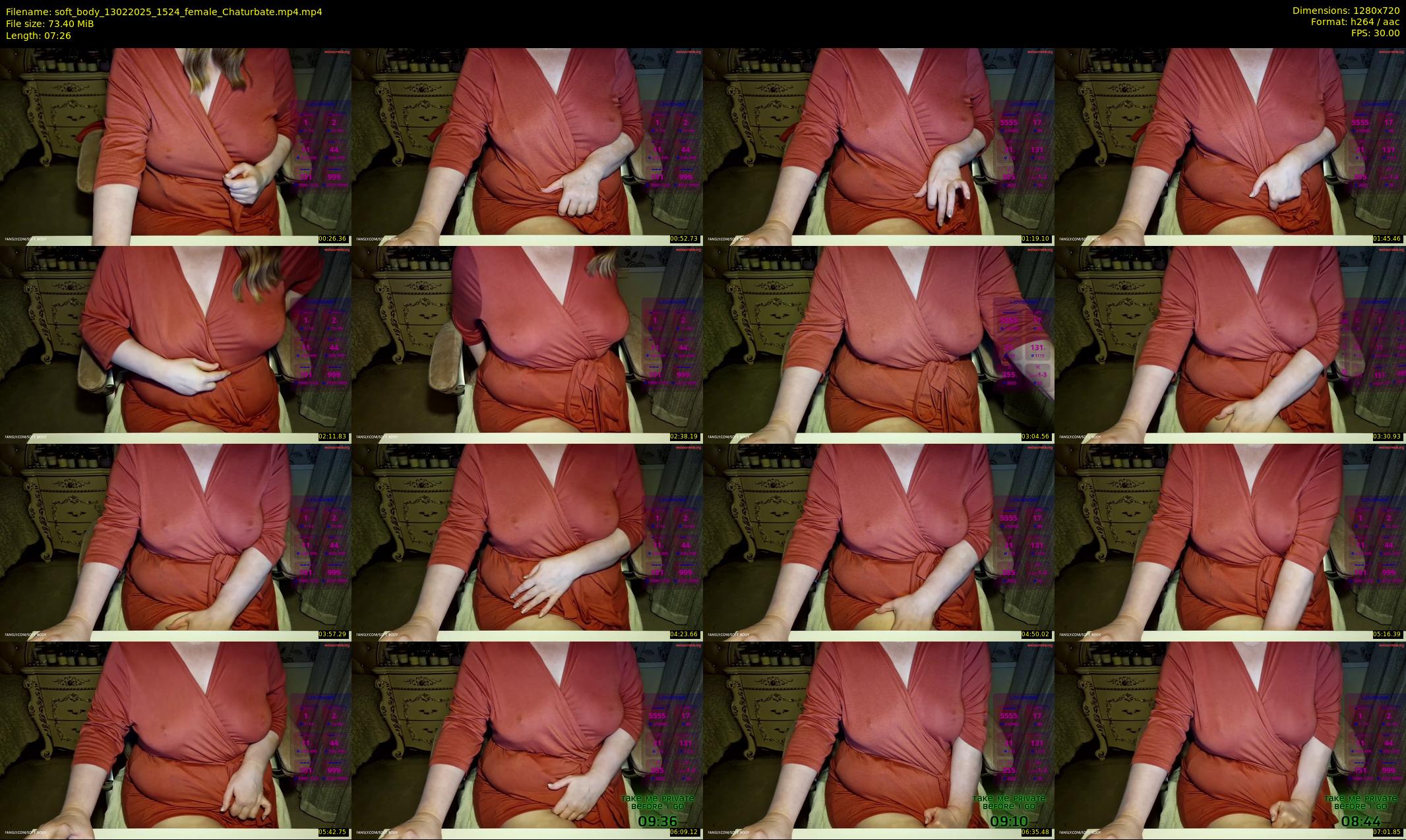 soft_body — 8 minute Chaturbate female cam show recording, 720p, Feb 13, 2025