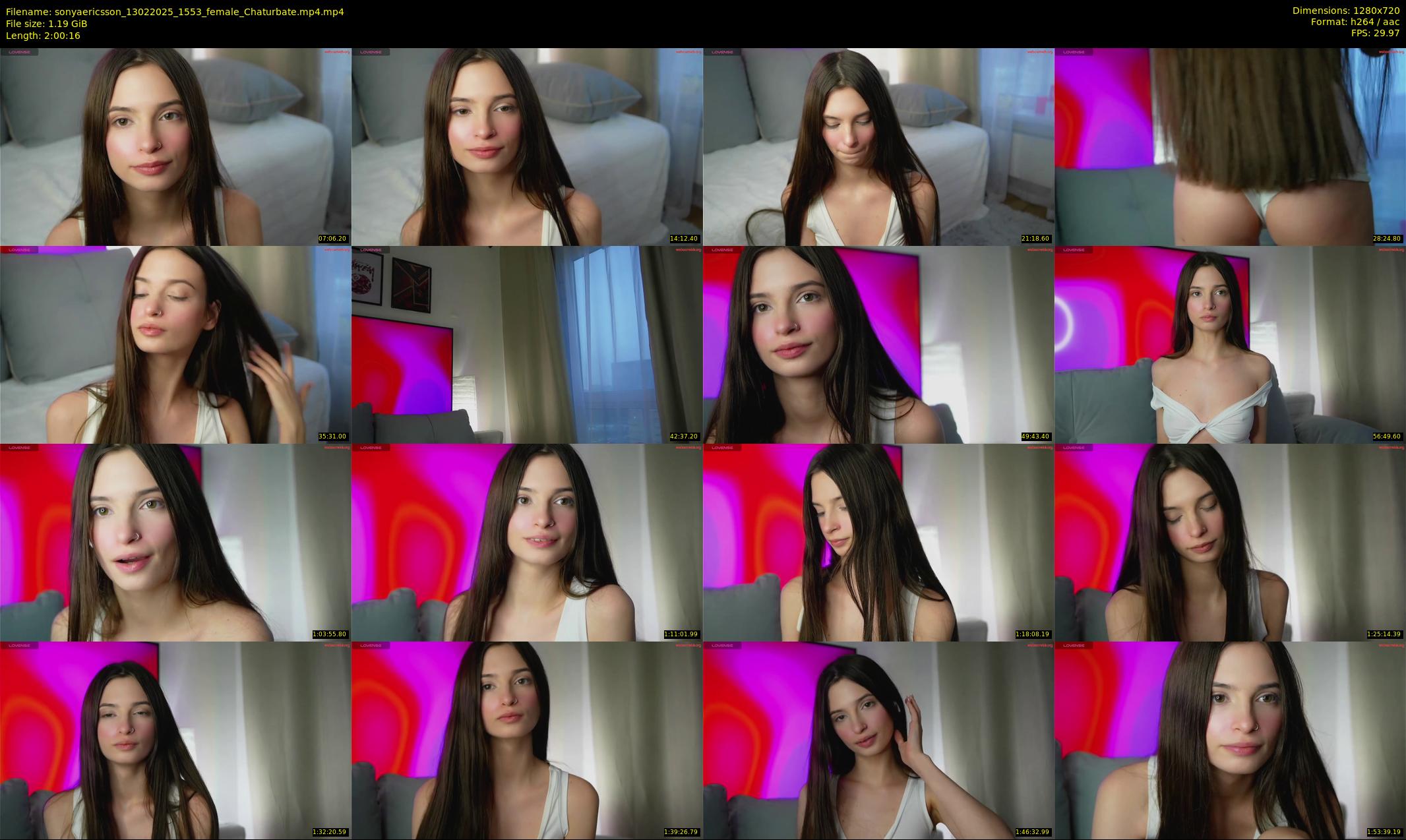 sonyaericsson — 121 minute Chaturbate female cam show recording, 720p, Feb 13, 2025