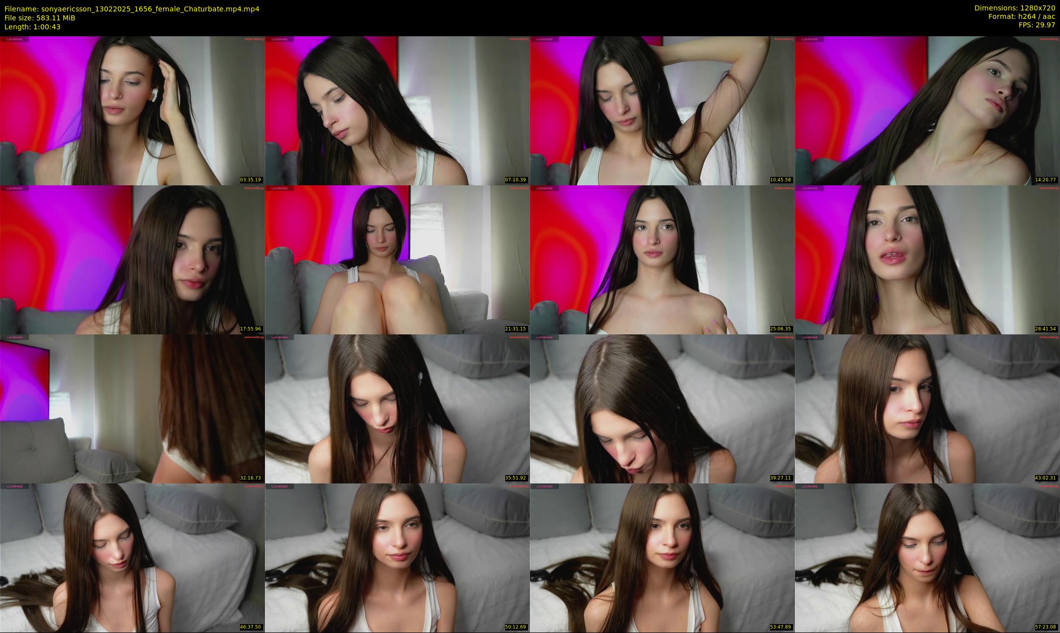 sonyaericsson — 61 minute Chaturbate female cam show recording, 720p, Feb 13, 2025
