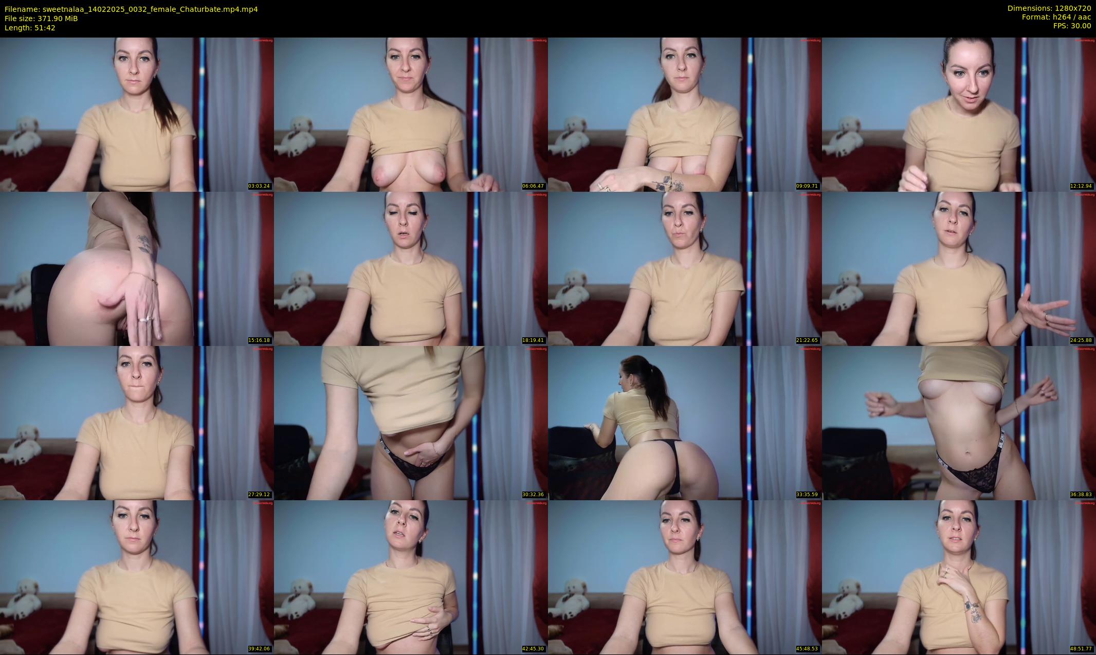sweetnalaa — 52 minute Chaturbate female cam show recording, 720p, Feb 14, 2025