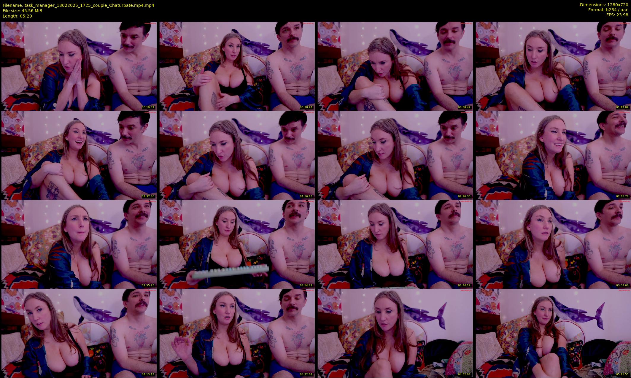 task_manager — 6 minute Chaturbate couple cam show recording, 720p, Feb 13, 2025