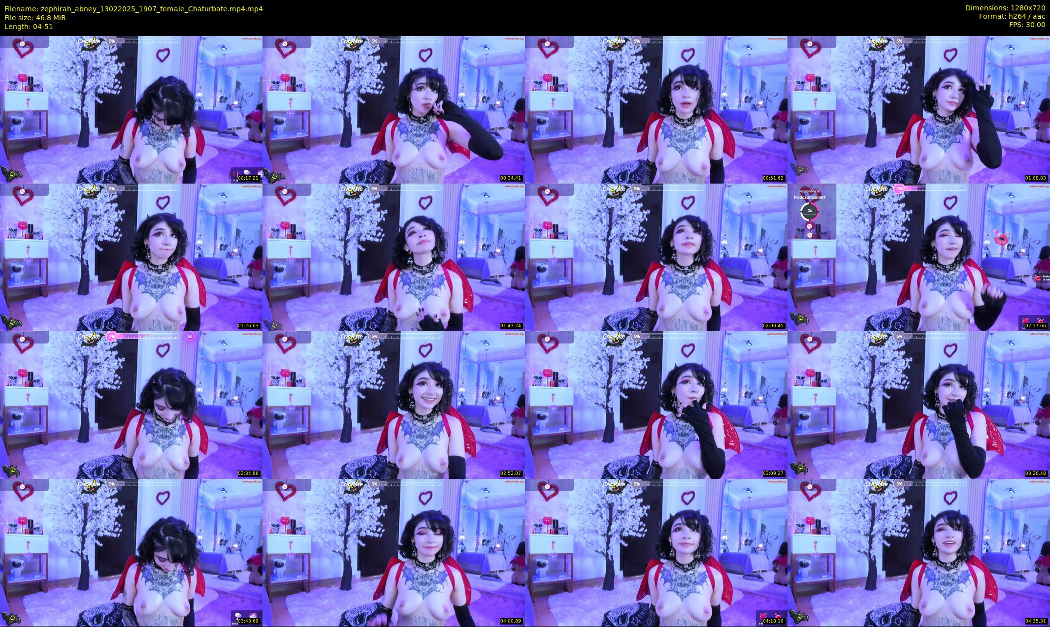 zephirah_abney — 5 minute Chaturbate female cam show recording, 720p, Feb 13, 2025