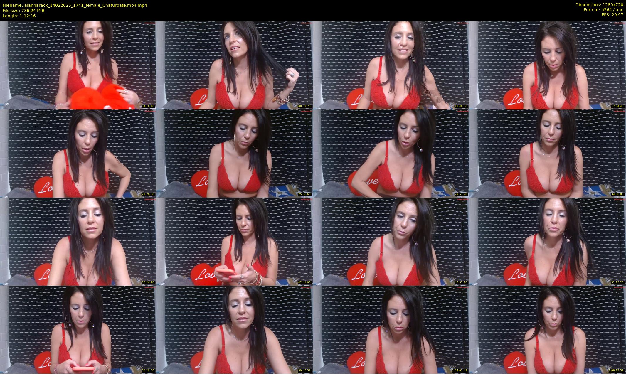 alannarack — 73 minute Chaturbate female cam show recording, 720p, Feb 14, 2025