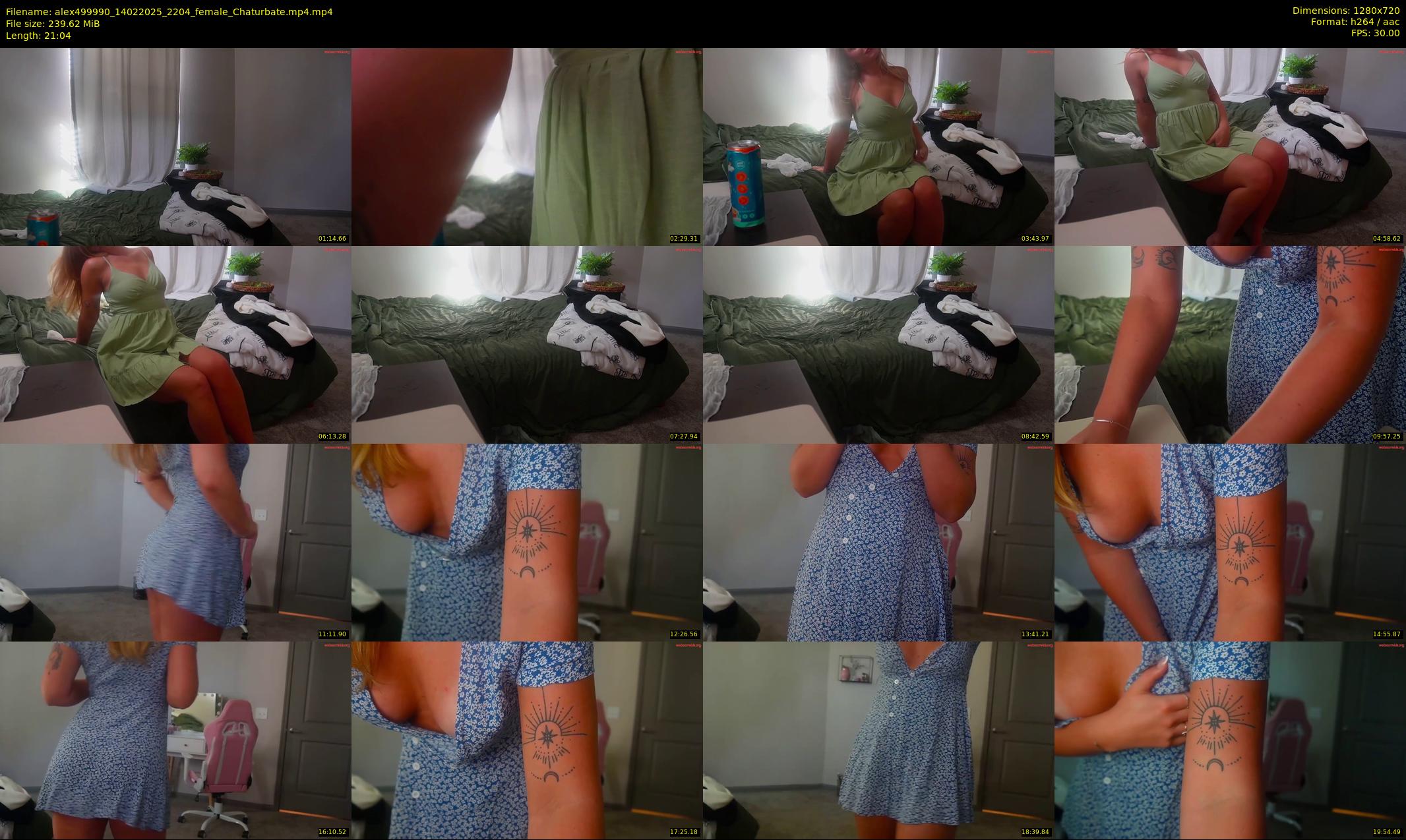 alex499990 — 22 minute Chaturbate female cam show recording, 720p, Feb 14, 2025