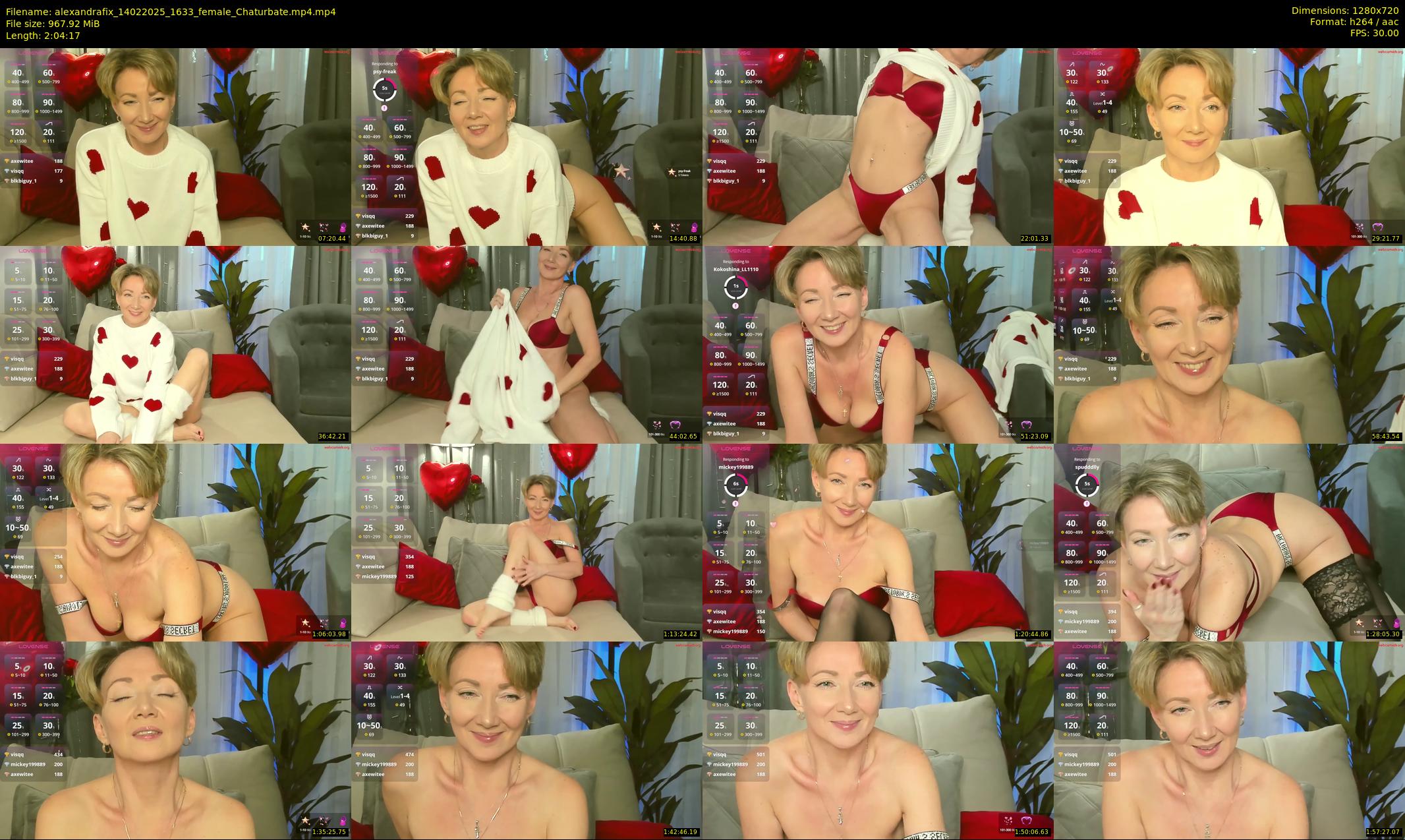 alexandrafix — 125 minute Chaturbate female cam show recording, 720p, Feb 14, 2025