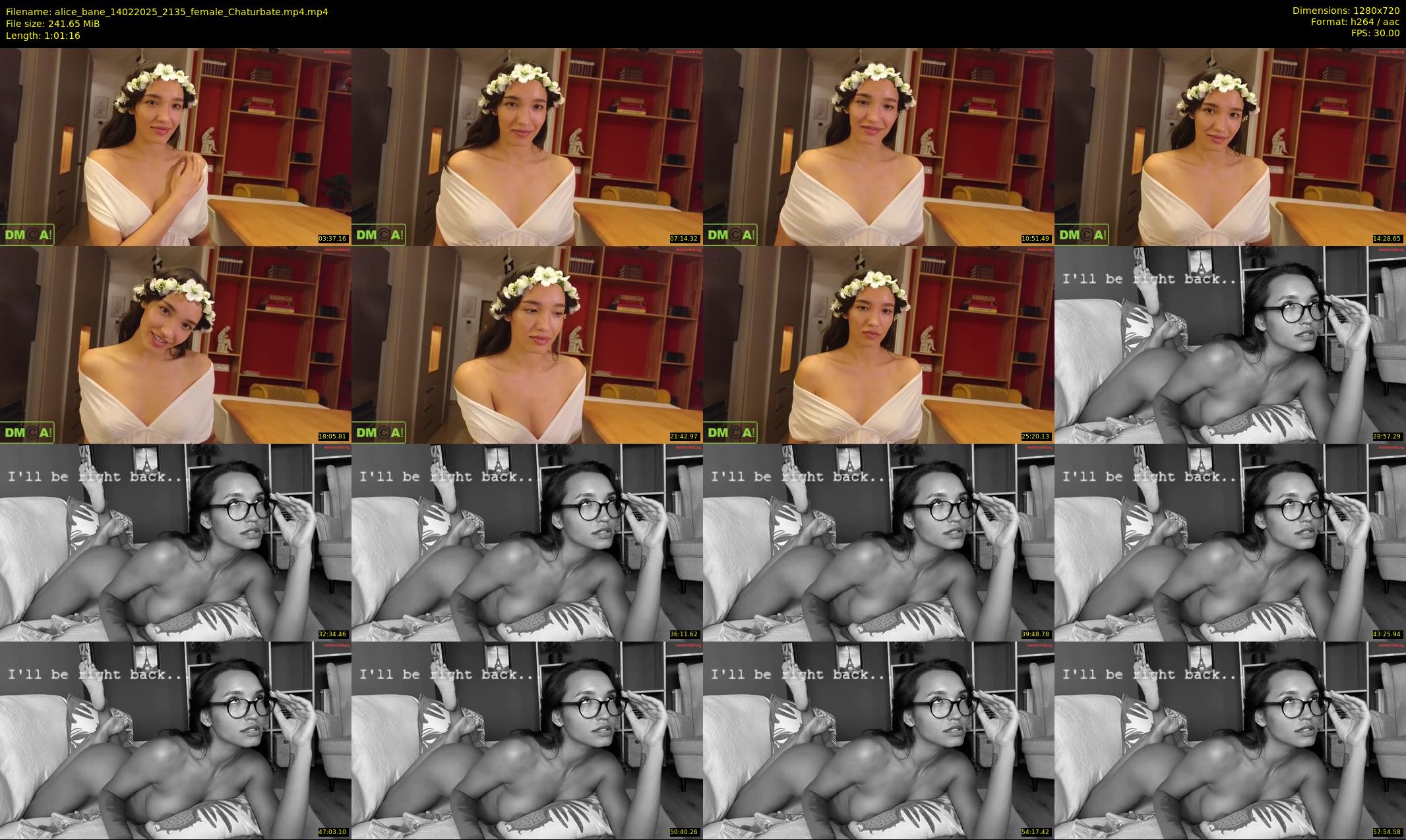 alice_bane — 62 minute Chaturbate female cam show recording, 720p, Feb 14, 2025