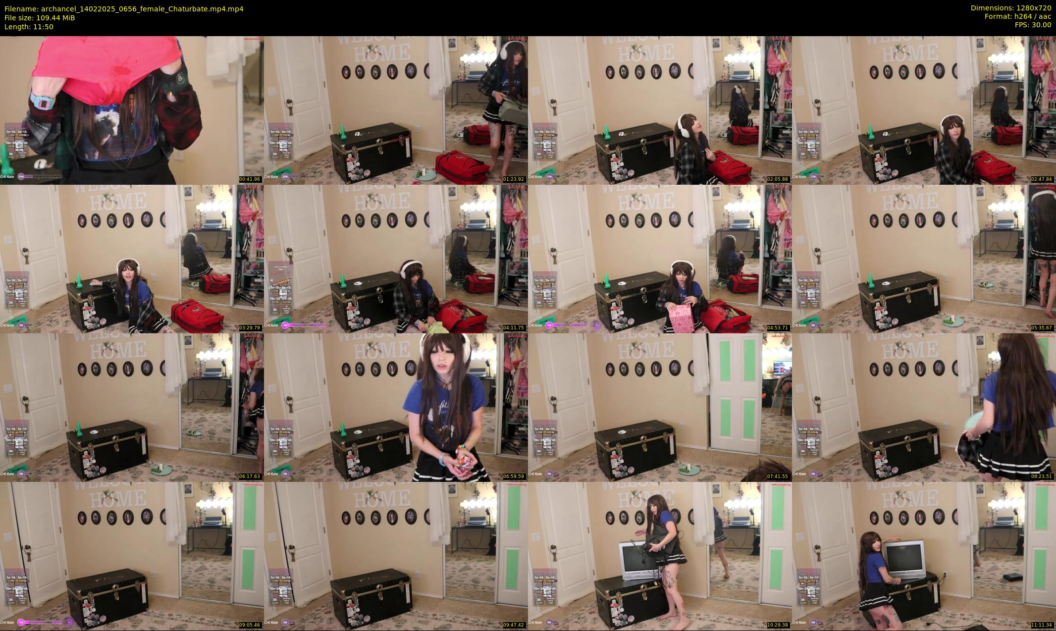 archancel — 12 minute Chaturbate female cam show recording, 720p, Feb 14, 2025