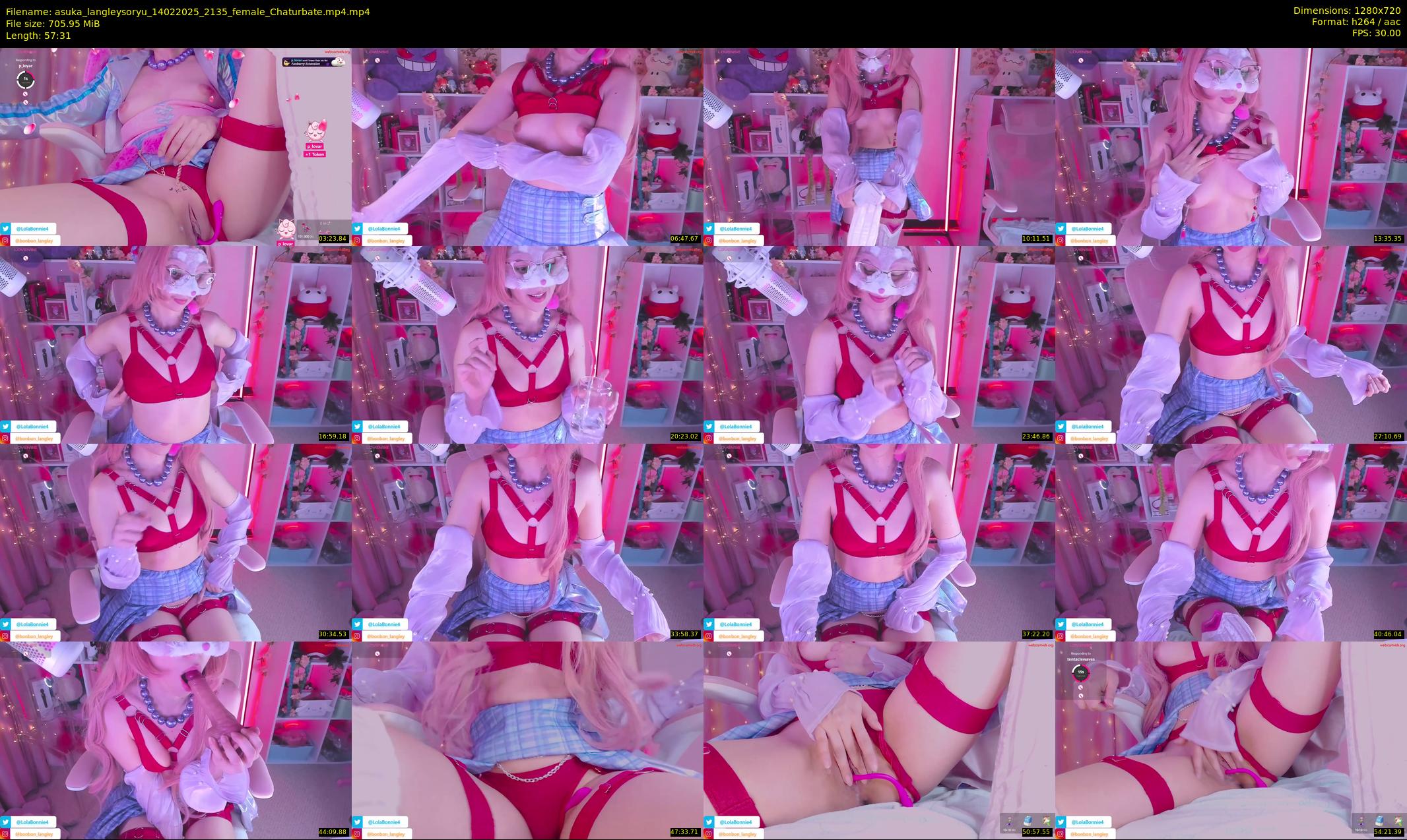 asuka_langleysoryu — 58 minute Chaturbate female cam show recording, 720p, Feb 14, 2025