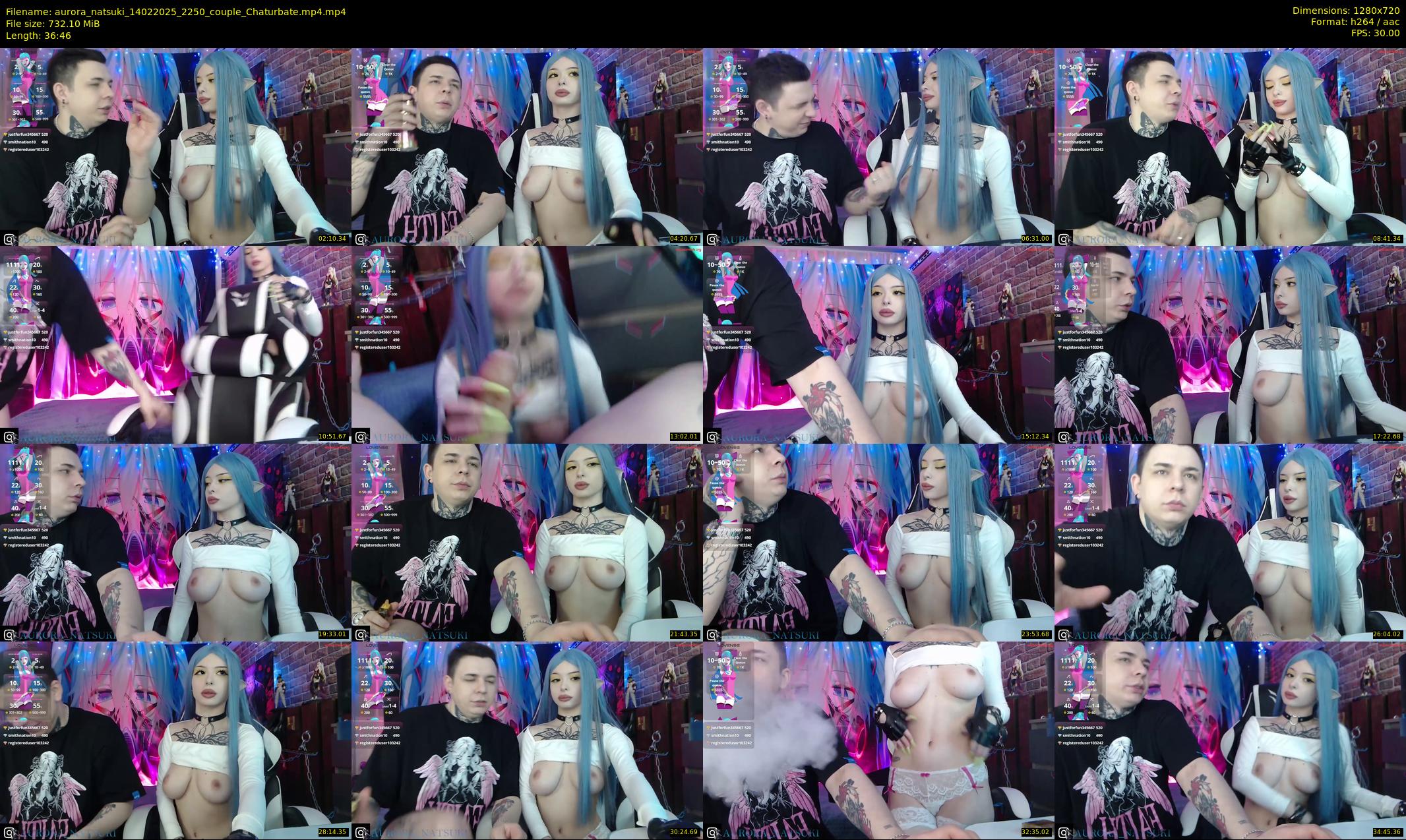 aurora_natsuki — 37 minute Chaturbate couple cam show recording, 720p, Feb 14, 2025