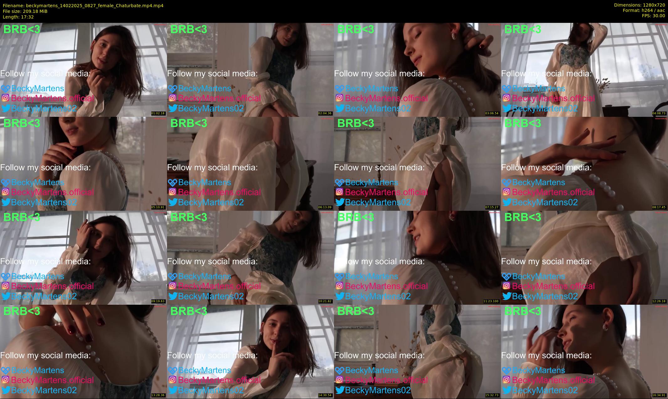 beckymartens — 18 minute Chaturbate female cam show recording, 720p, Feb 14, 2025