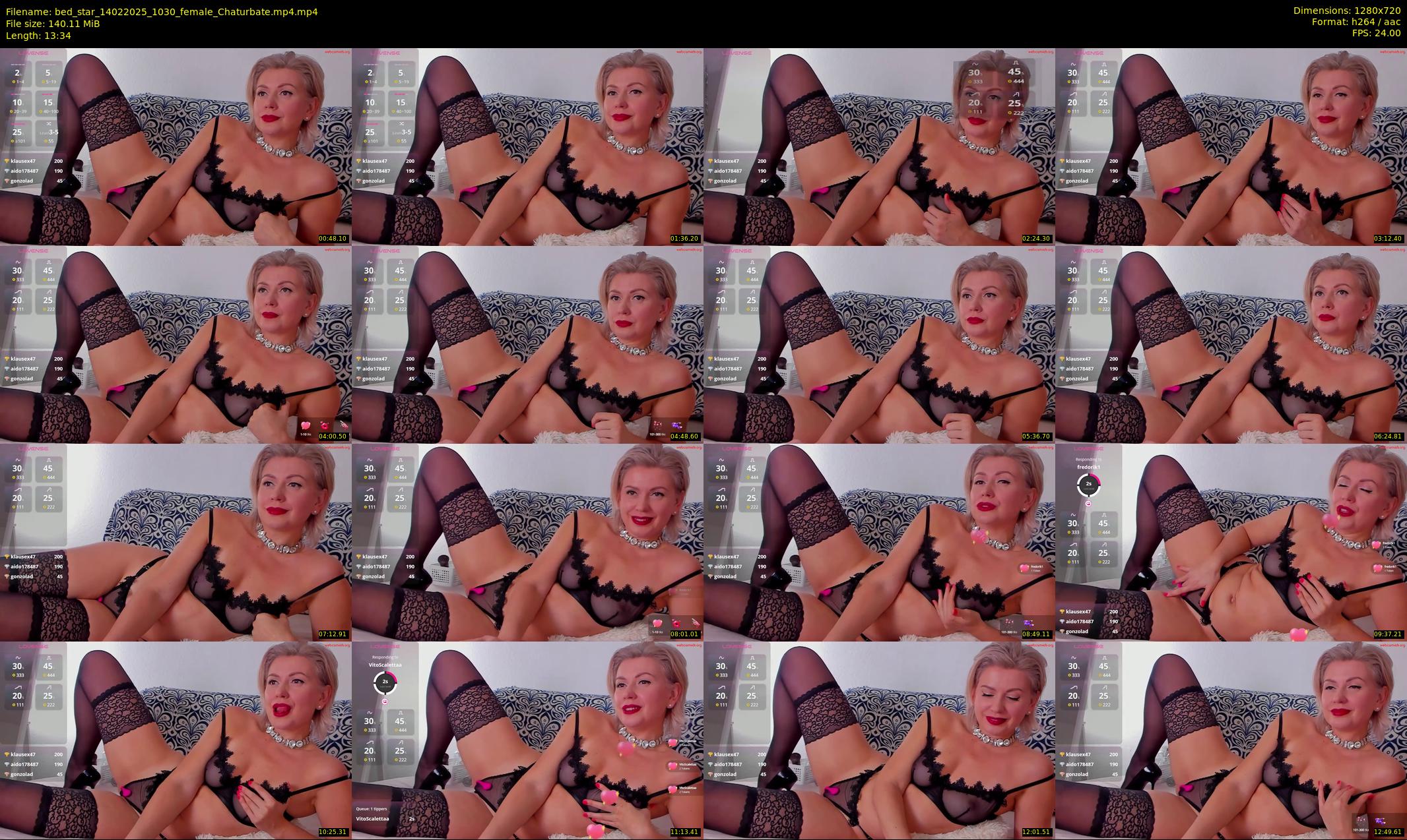 bed_star — 14 minute Chaturbate female cam show recording, 720p, Feb 14, 2025