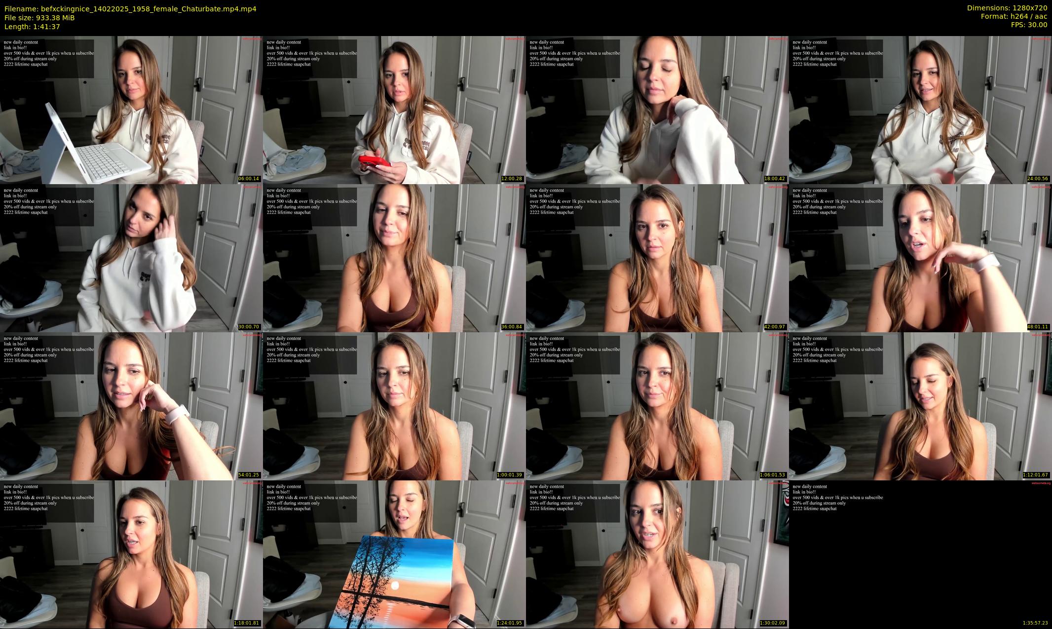 befxckingnice — 102 minute Chaturbate female cam show recording, 720p, Feb 14, 2025