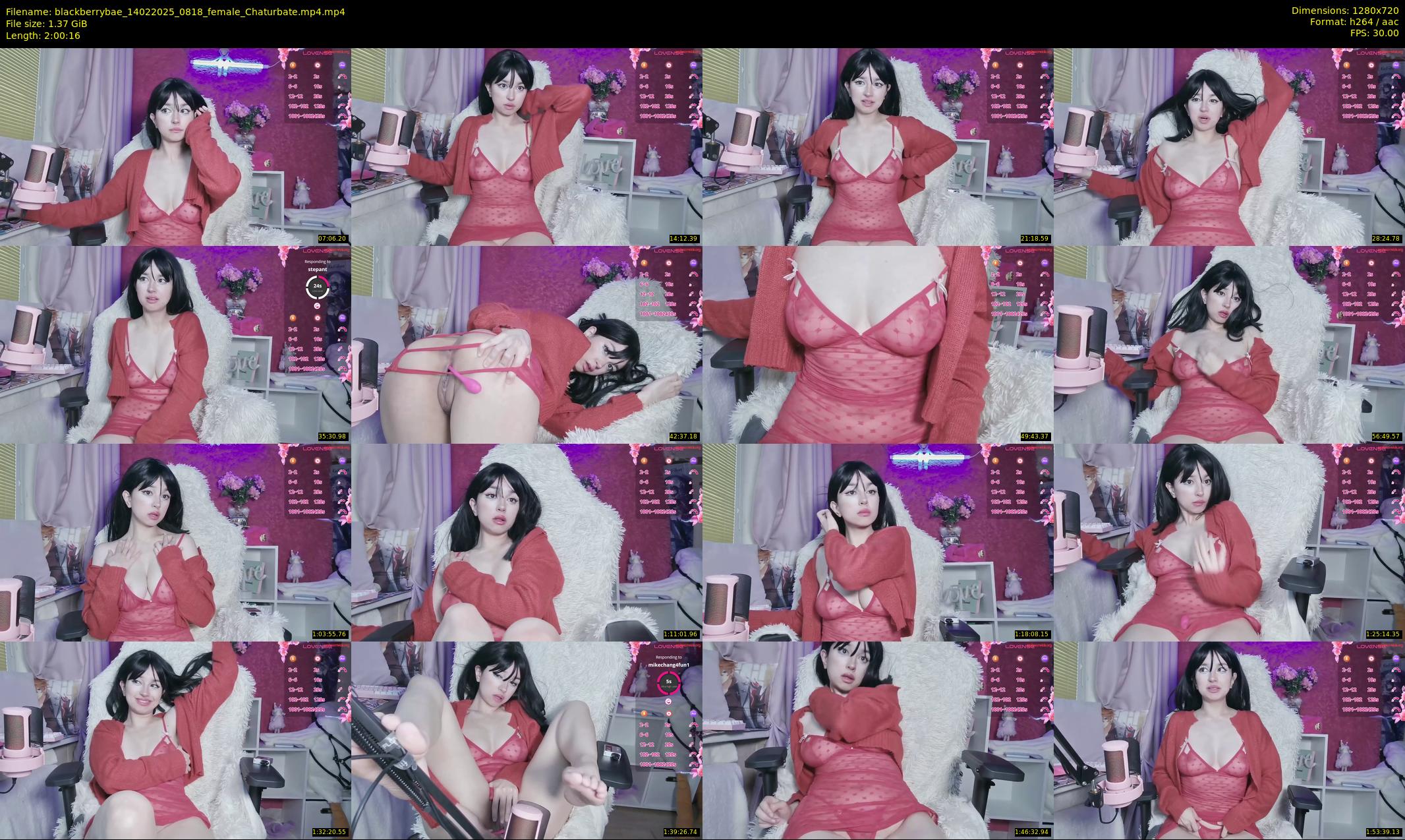blackberrybae — 121 minute Chaturbate female cam show recording, 720p, Feb 14, 2025