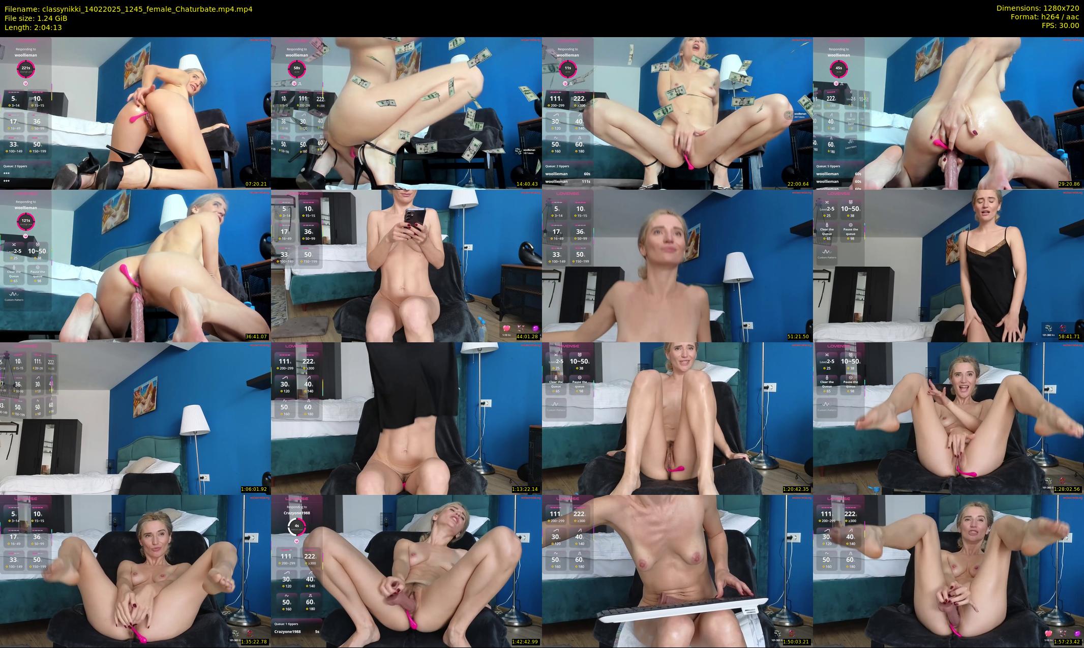 classynikki — 125 minute Chaturbate female cam show recording, 720p, Feb 14, 2025