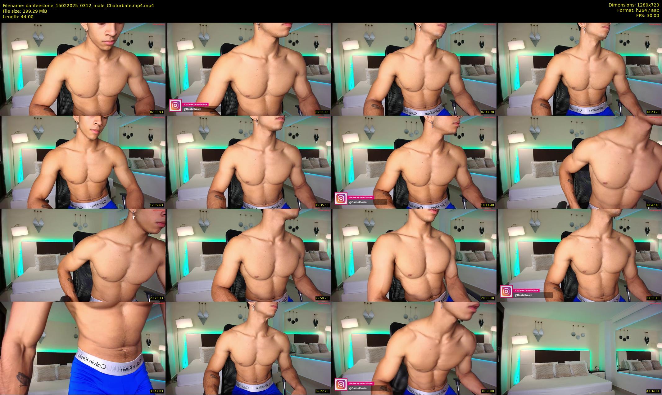 danteestone — 44 minute Chaturbate male cam show recording, 720p, Feb 15, 2025