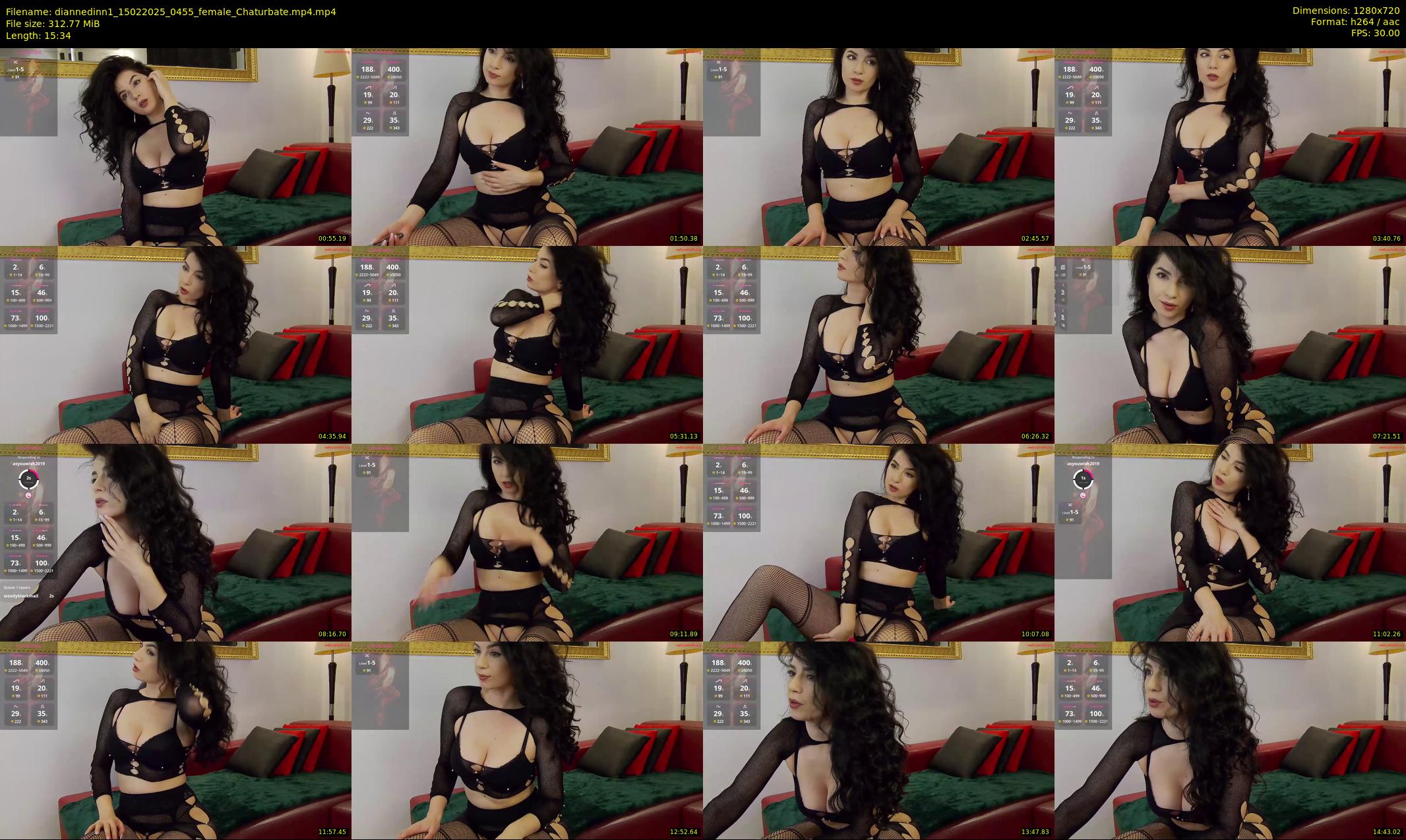 diannedinn1 — 16 minute Chaturbate female cam show recording, 720p, Feb 15, 2025