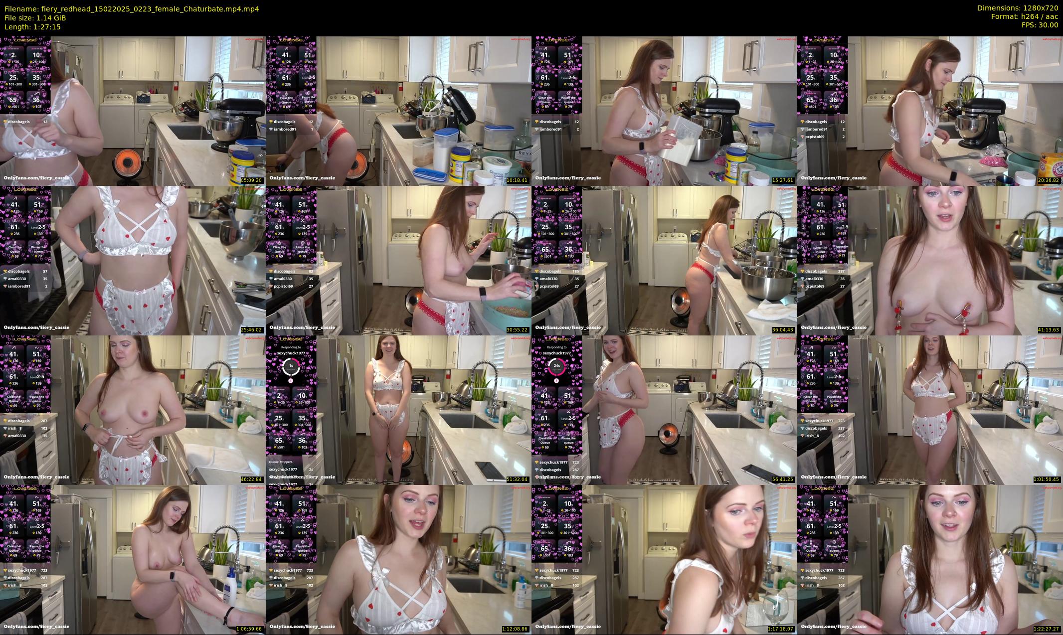 fiery_redhead — 88 minute Chaturbate female cam show recording, 720p, Feb 15, 2025