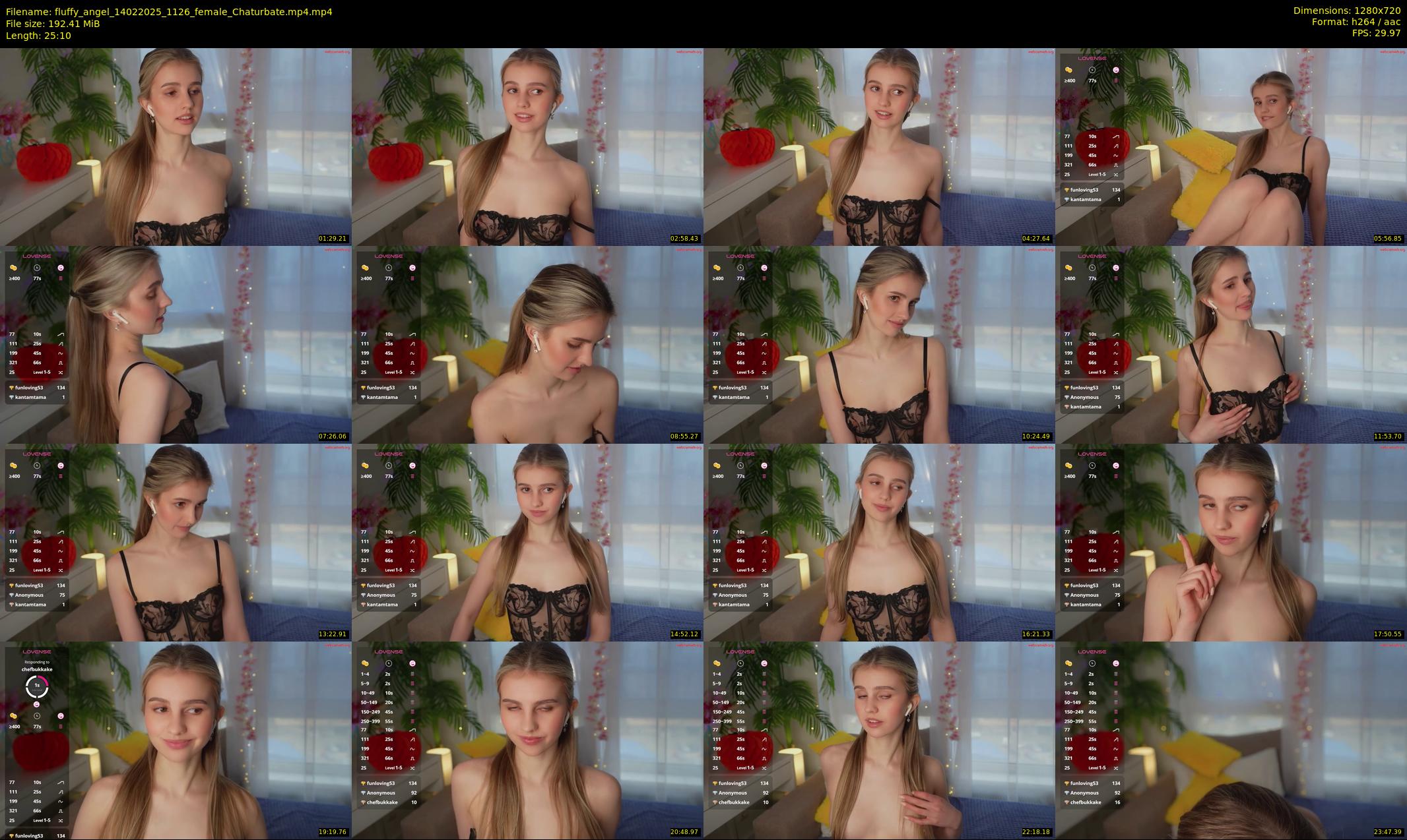 fluffy_angel — 26 minute Chaturbate female cam show recording, 720p, Feb 14, 2025