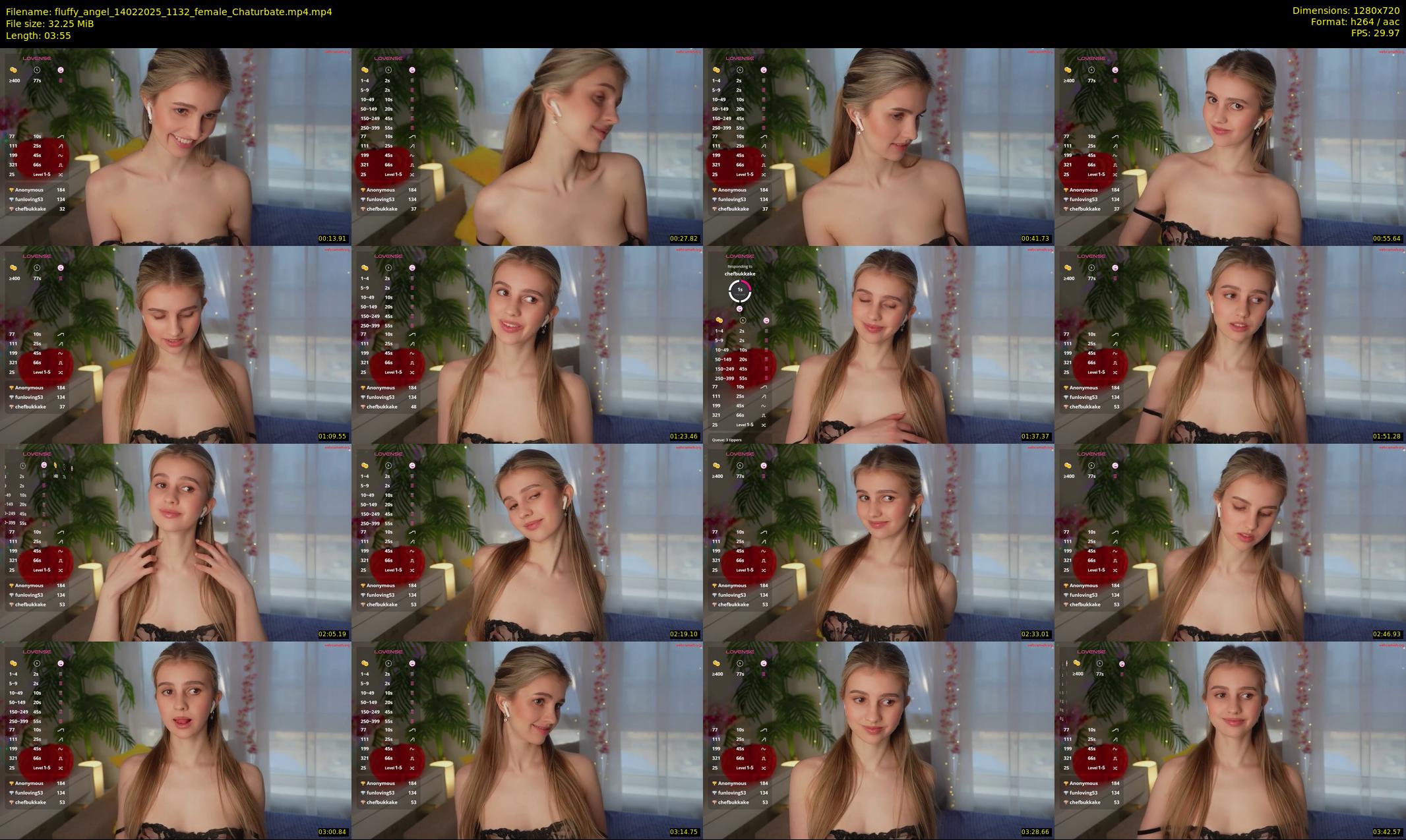 fluffy_angel — 4 minute Chaturbate female cam show recording, 720p, Feb 14, 2025