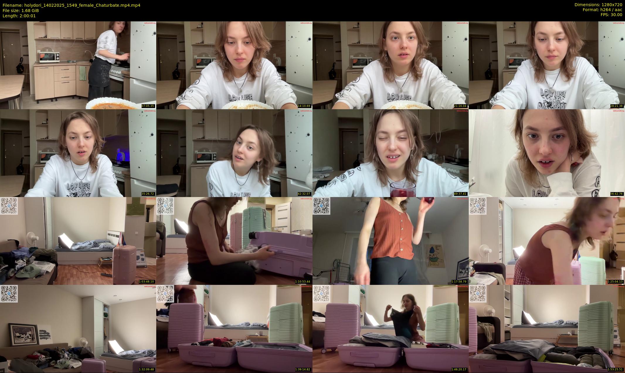 holydori — 121 minute Chaturbate female cam show recording, 720p, Feb 14, 2025