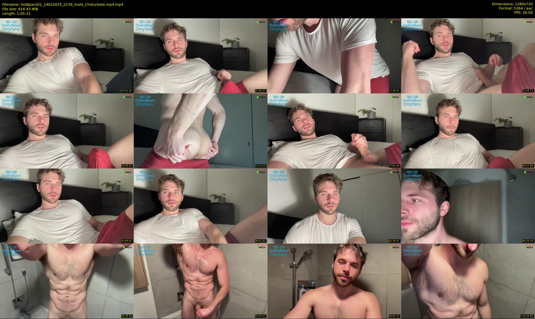 hot8pack01 — 66 minute Chaturbate male cam show recording, 720p, Feb 14, 2025